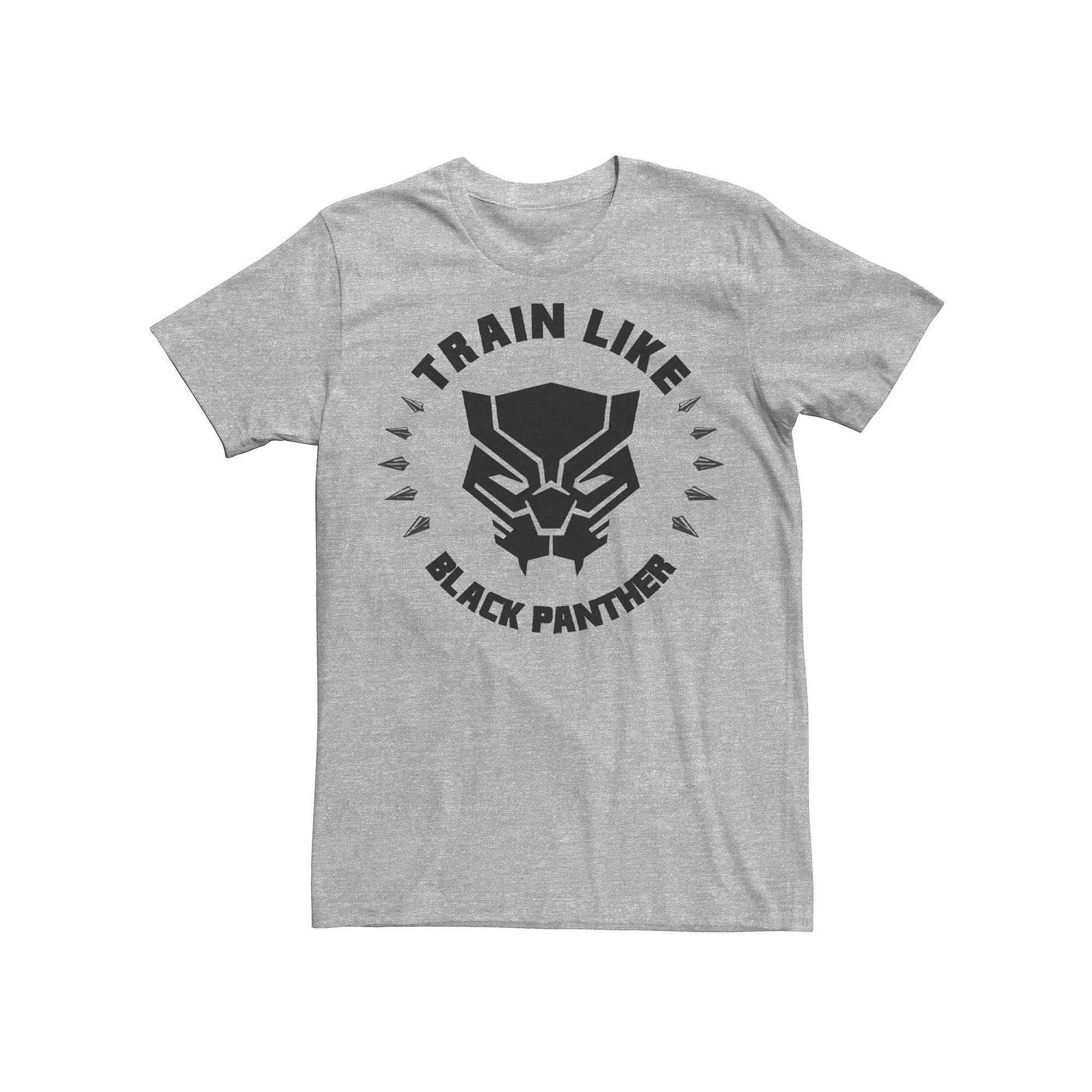 Men's Marvel Train Like Black Panther Emblem Graphic Tee, Size: XL, Athletic Grey Product Image