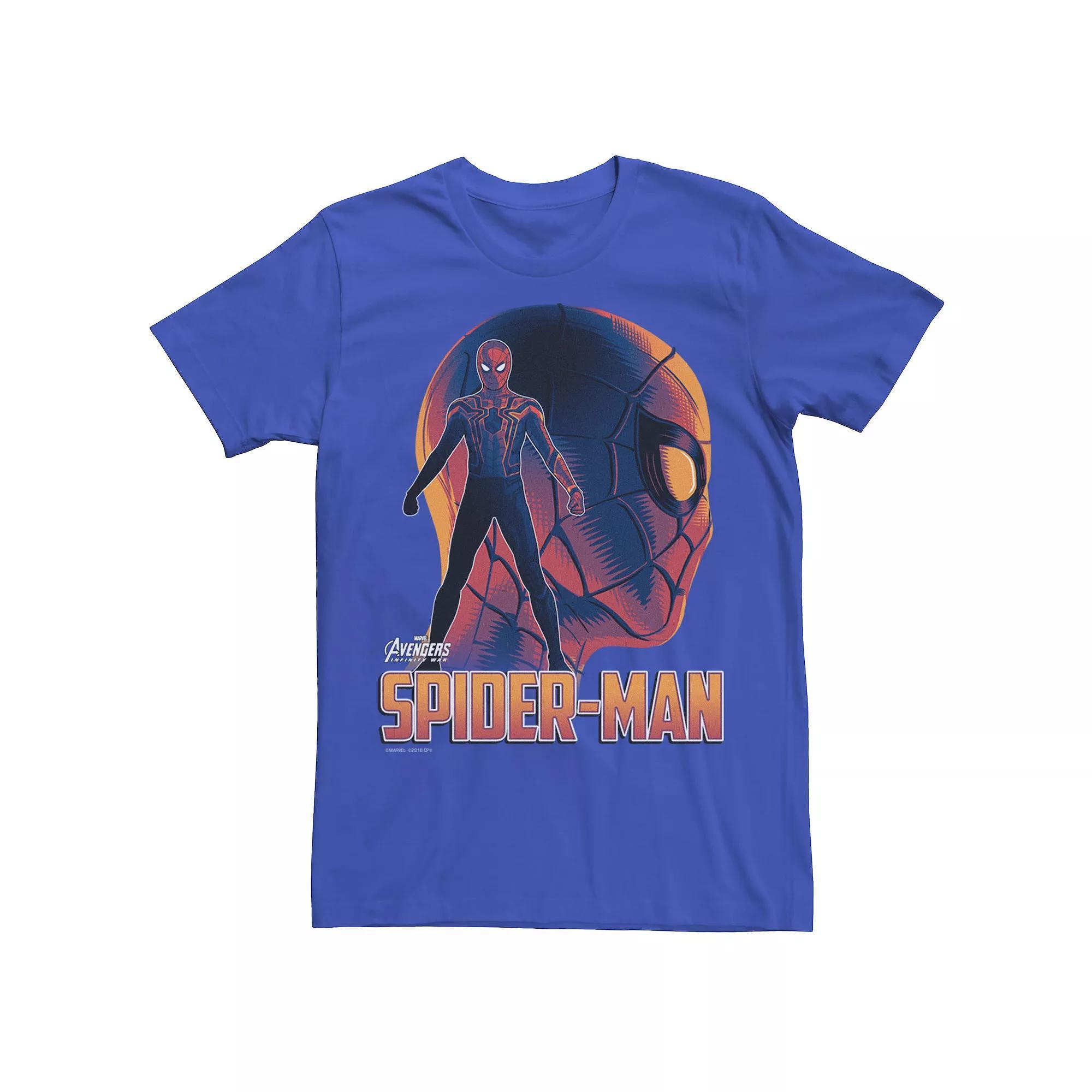 Men's Marvel Infinity War Iron Spider Head Profile Graphic Tee, Size: Large, Royal Product Image