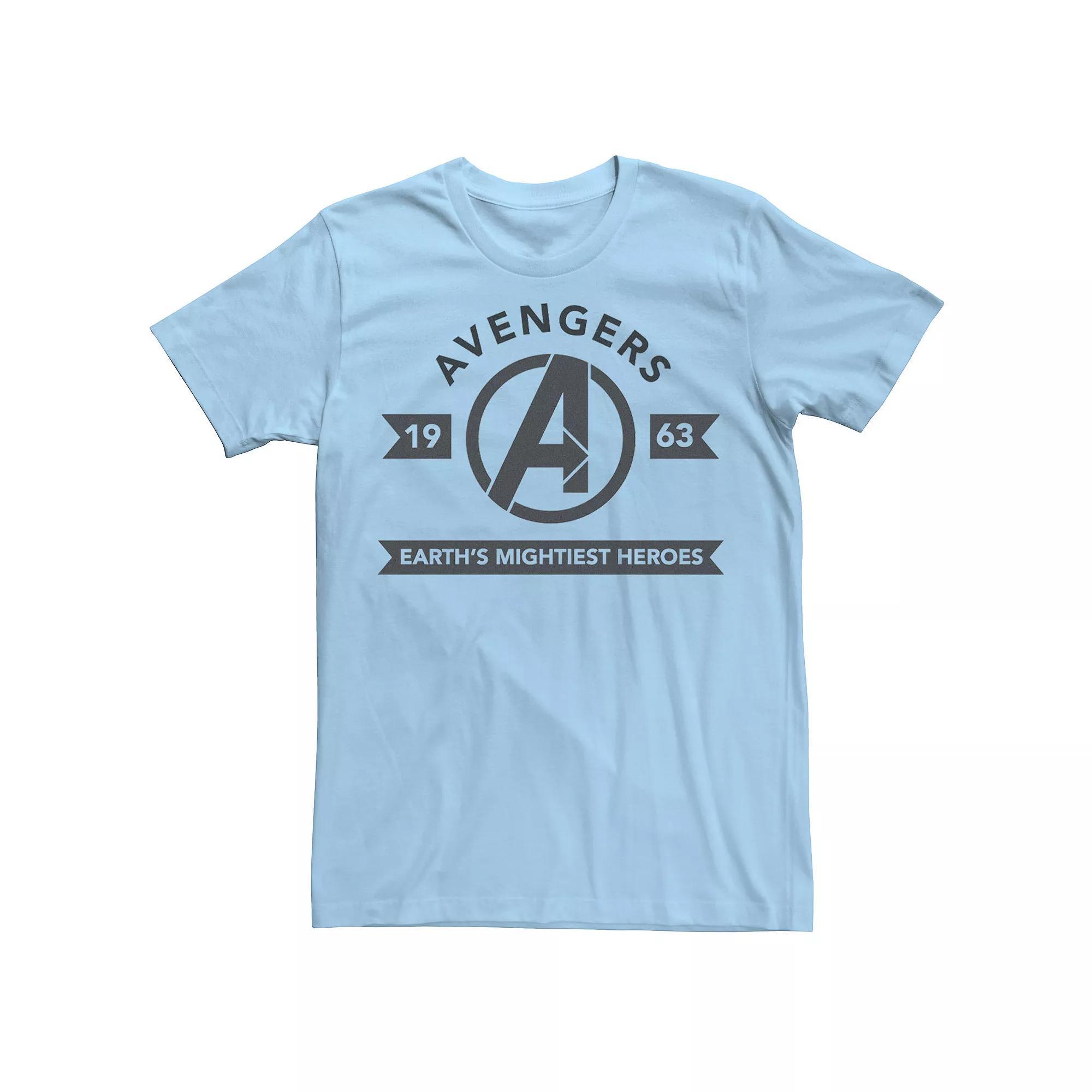 Men's Marvel Avengers 1963 Mightiest Heroes Logo Tee, Size: XXL, Light Blue Product Image