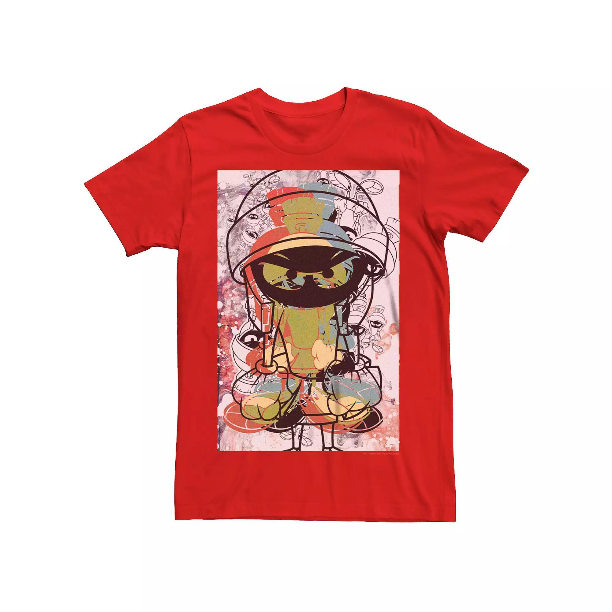 Men's Looney Tunes Marvin The Martian Composition Graphic Tee, Size: XL, Red Product Image
