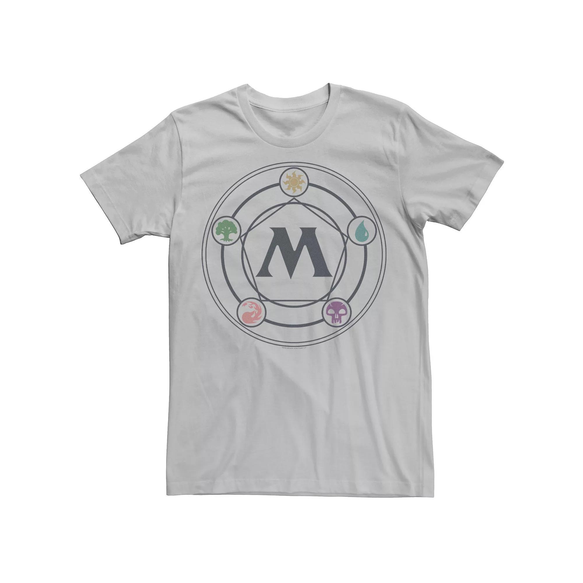 Men's Magic The Gathering Mana Pentagon Poster Tee, Size: Large, Silver Product Image