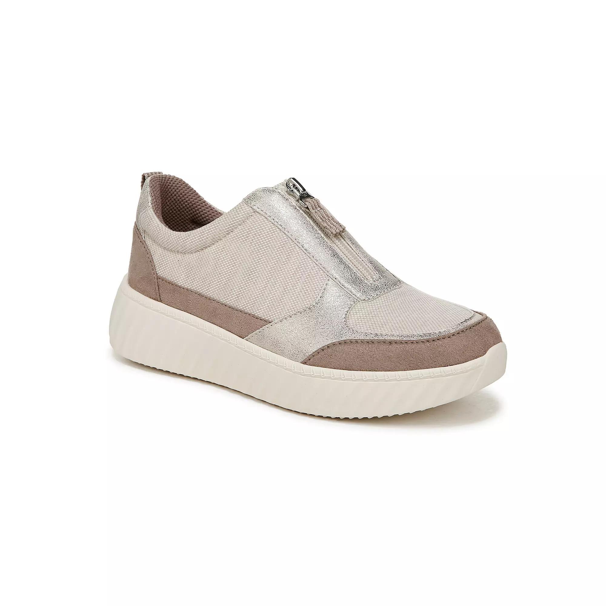 LifeStride Winner Women's Zip-Up Sneakers, Size: 9.5 Wide, Brown Textured Product Image