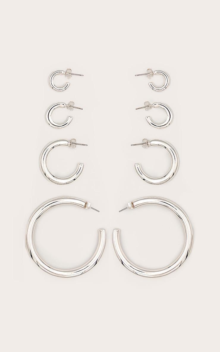Silver Assorted Multipack Hoop Earrings Product Image