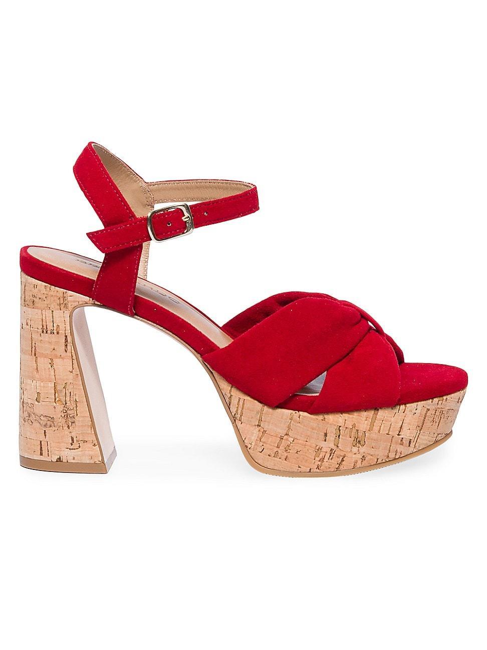 Womens Veronika Leather Platform Sandals Product Image
