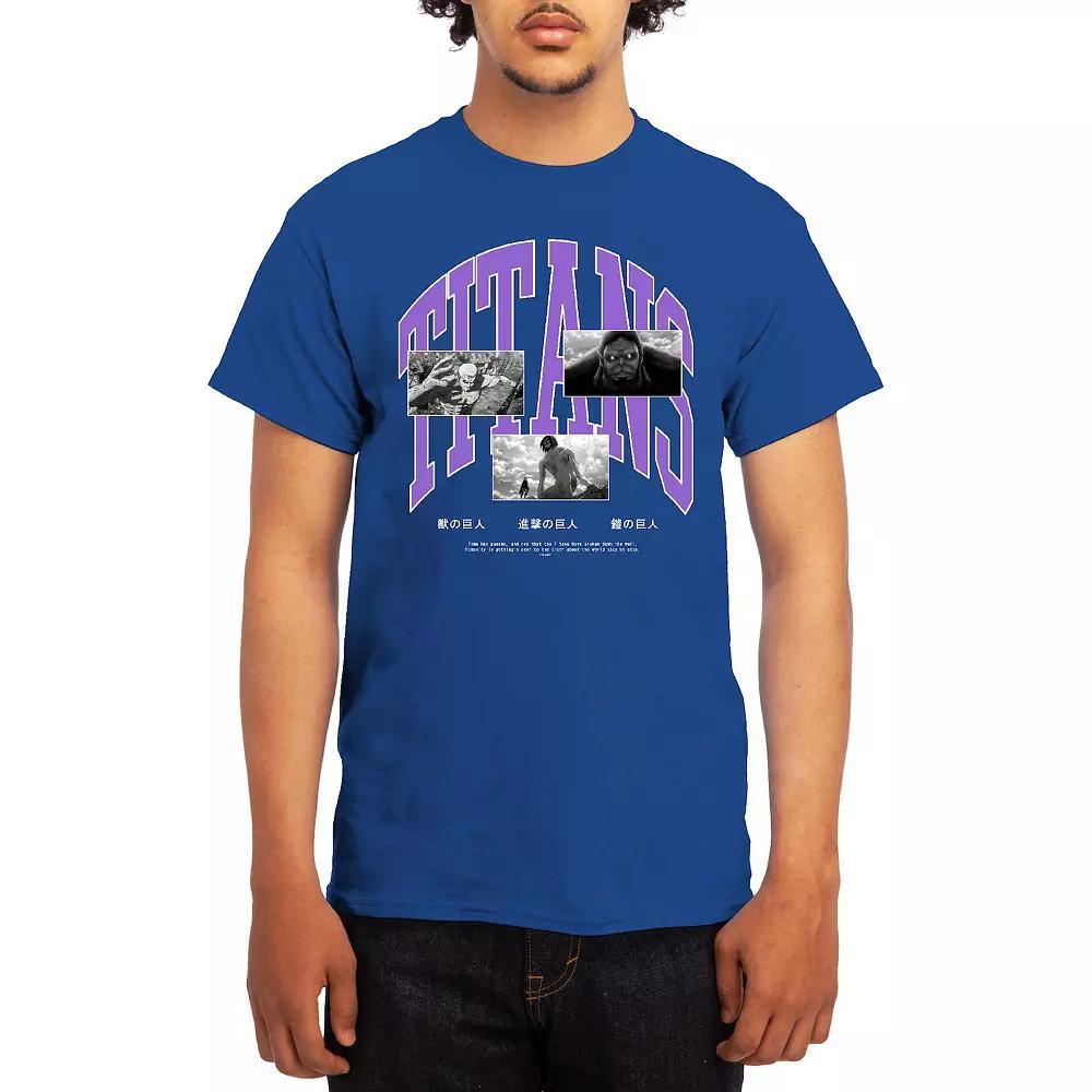 Men's Attack on Titan Athletic Graphic Tee, Size: XL, Royal Blue Product Image