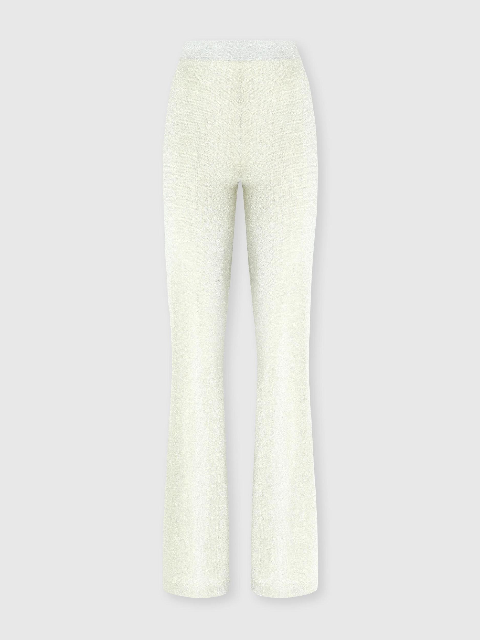 Straight trousers in lamé viscose Product Image
