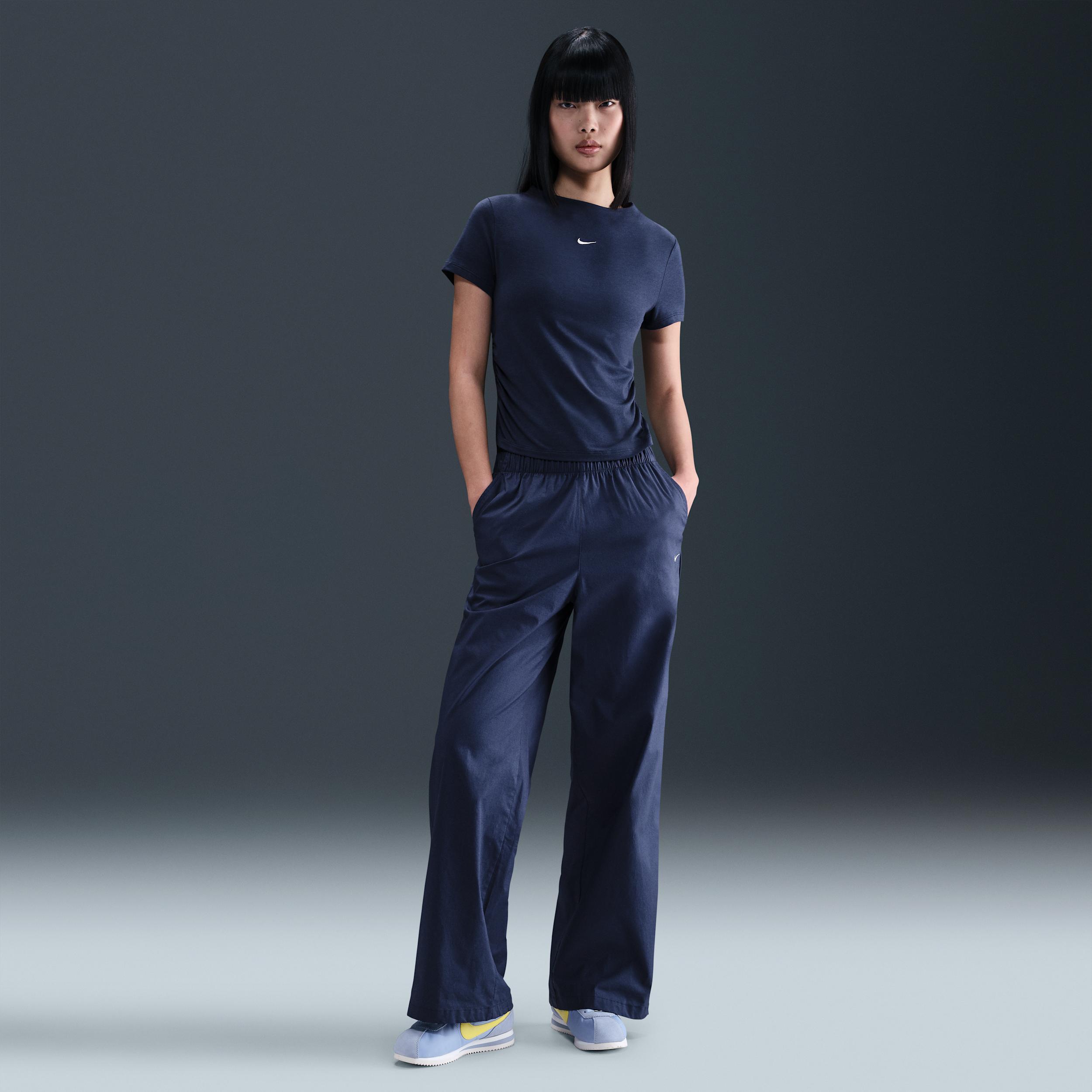 Nike Sportswear Chill Knit Women's Tight Short-Sleeve Mock-Neck Top Product Image
