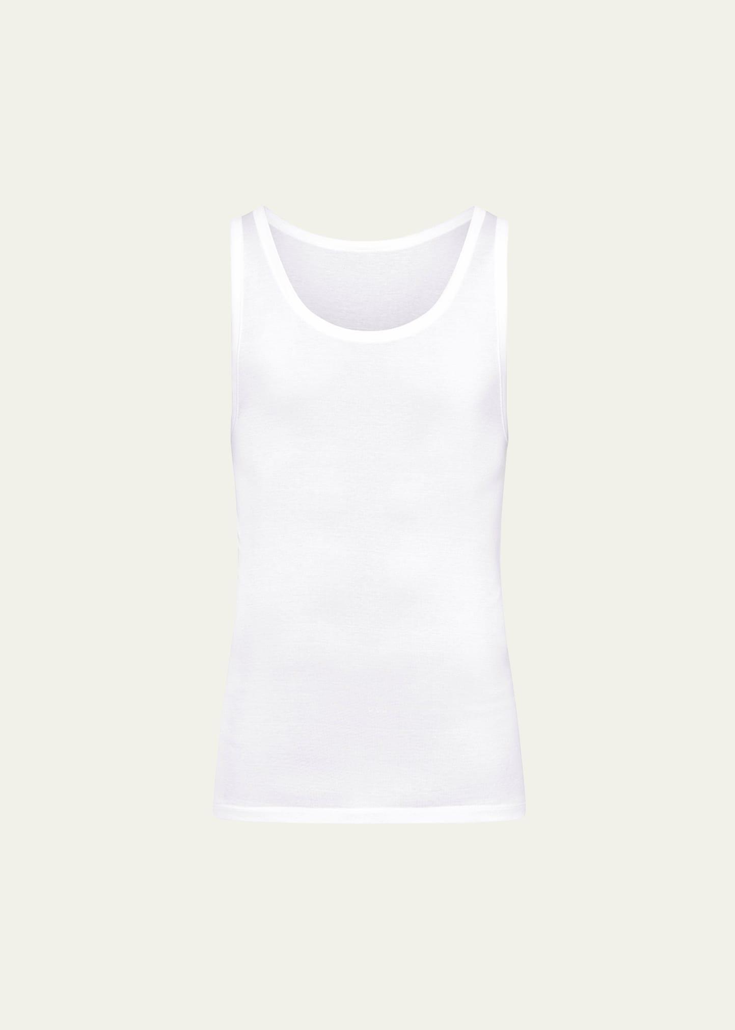 Cotton Pure Tank Top, White Product Image