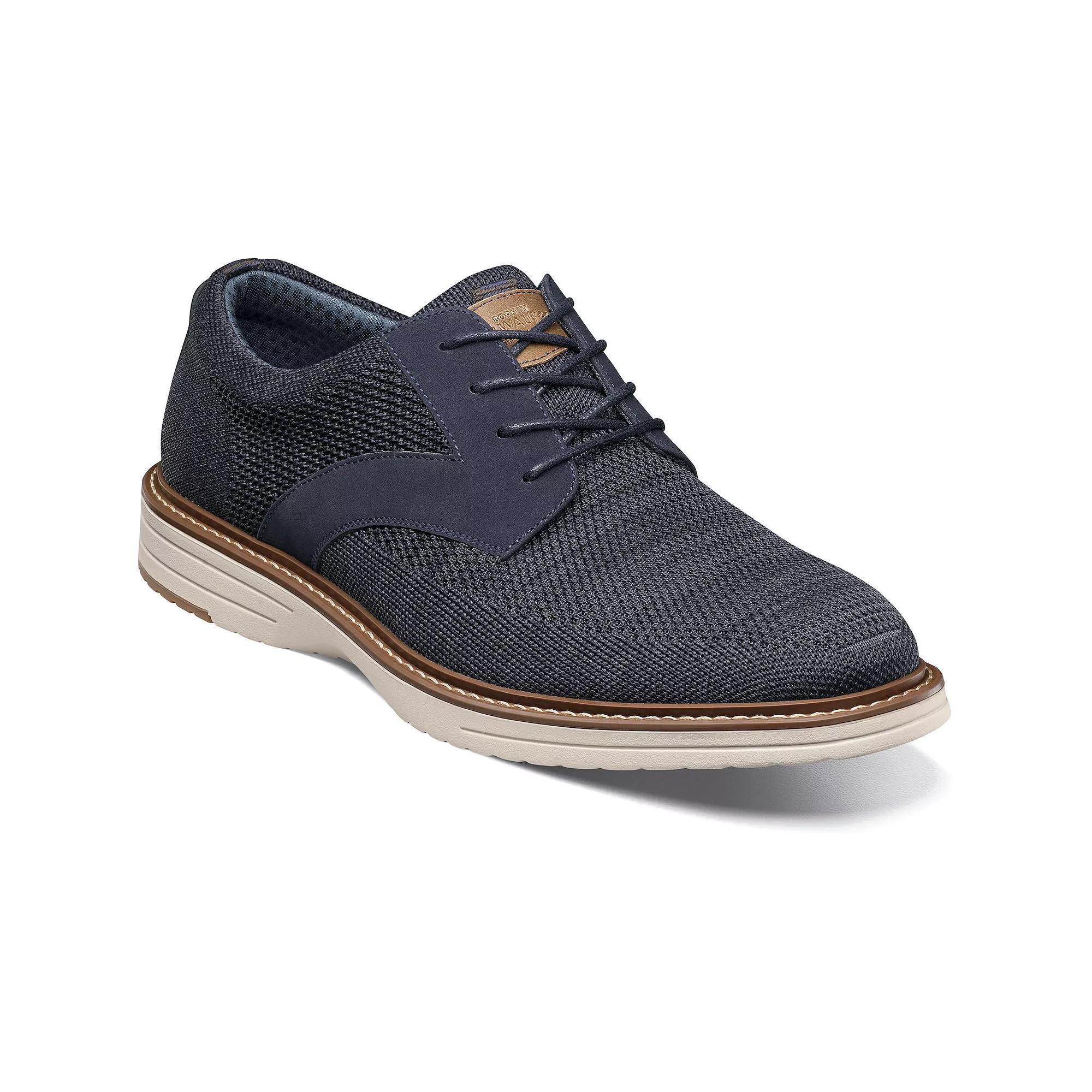 Nunn Bush Griff Mens Knit Plain Toe Oxford Shoes Blue Team Product Image