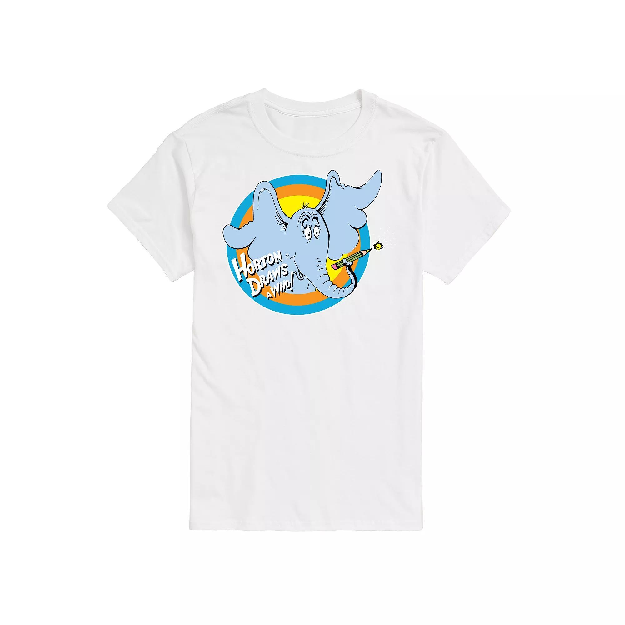 Big & Tall Dr Suess Horton Draws A Who Tee, Mens Product Image