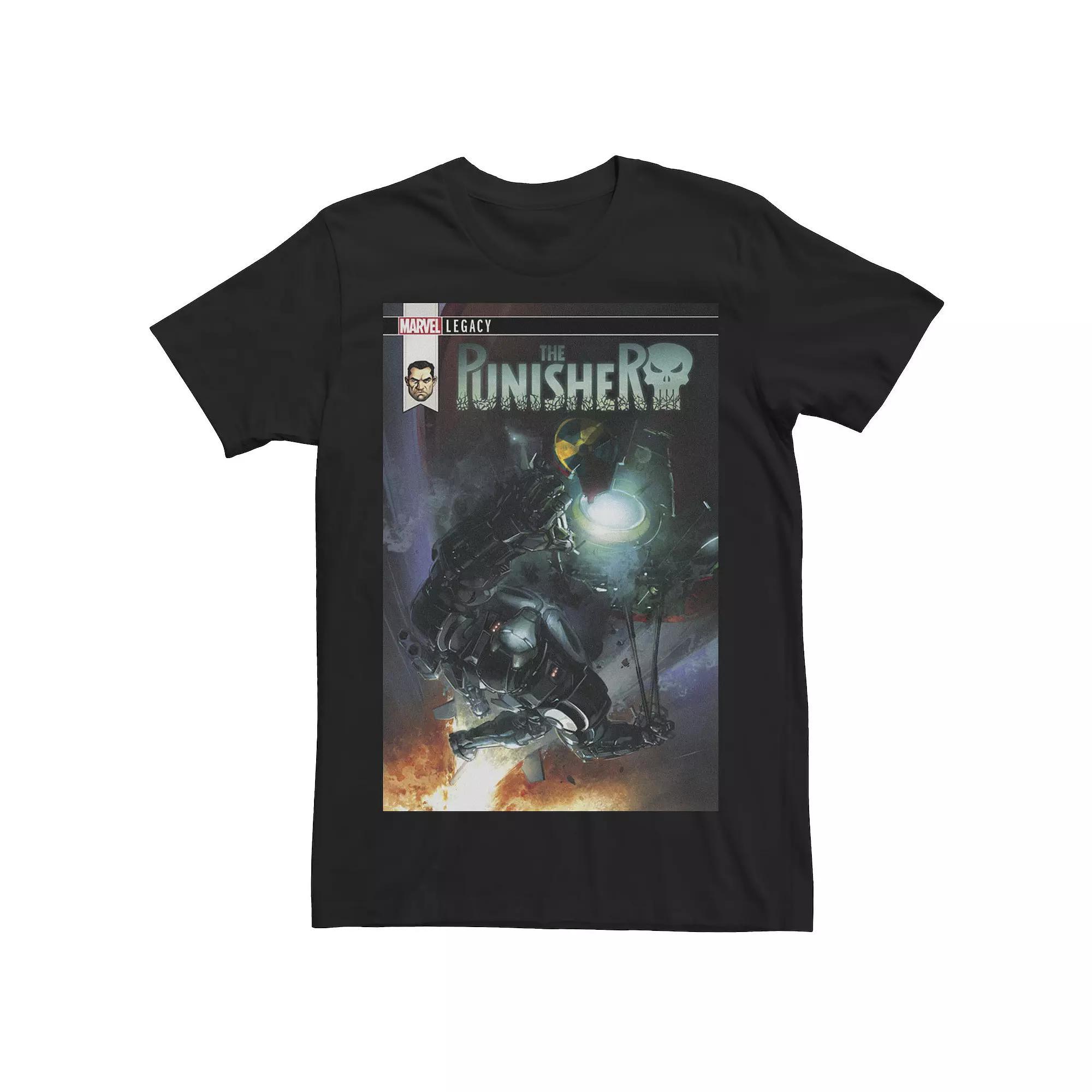Men's Marvel Punisher Rocket Comic Cover Graphic Tee, Size: 3XL, Black Product Image