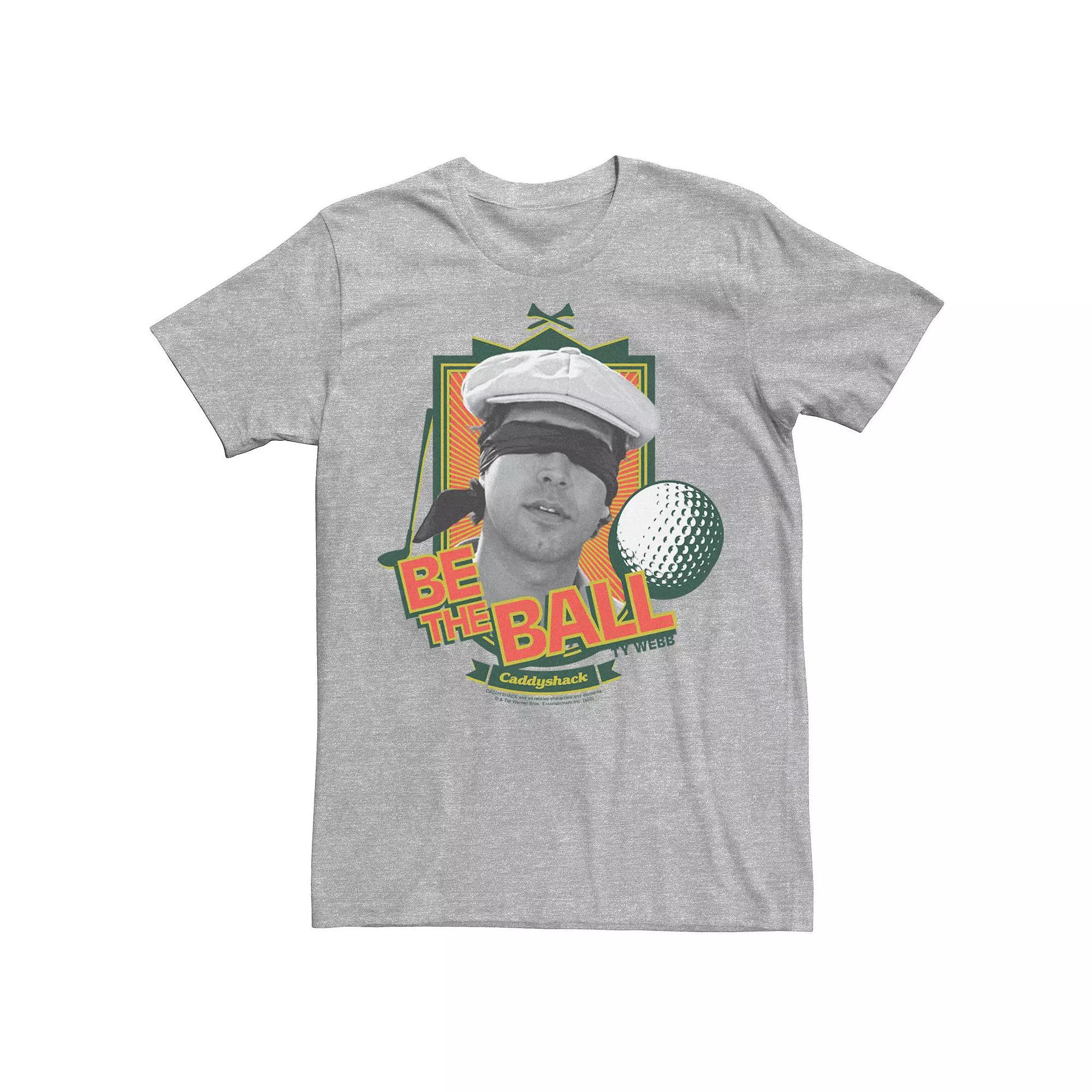 Men's Caddyshack Ty Webb "Be The Ball" Tee, Size: Small, Athletic Grey Product Image