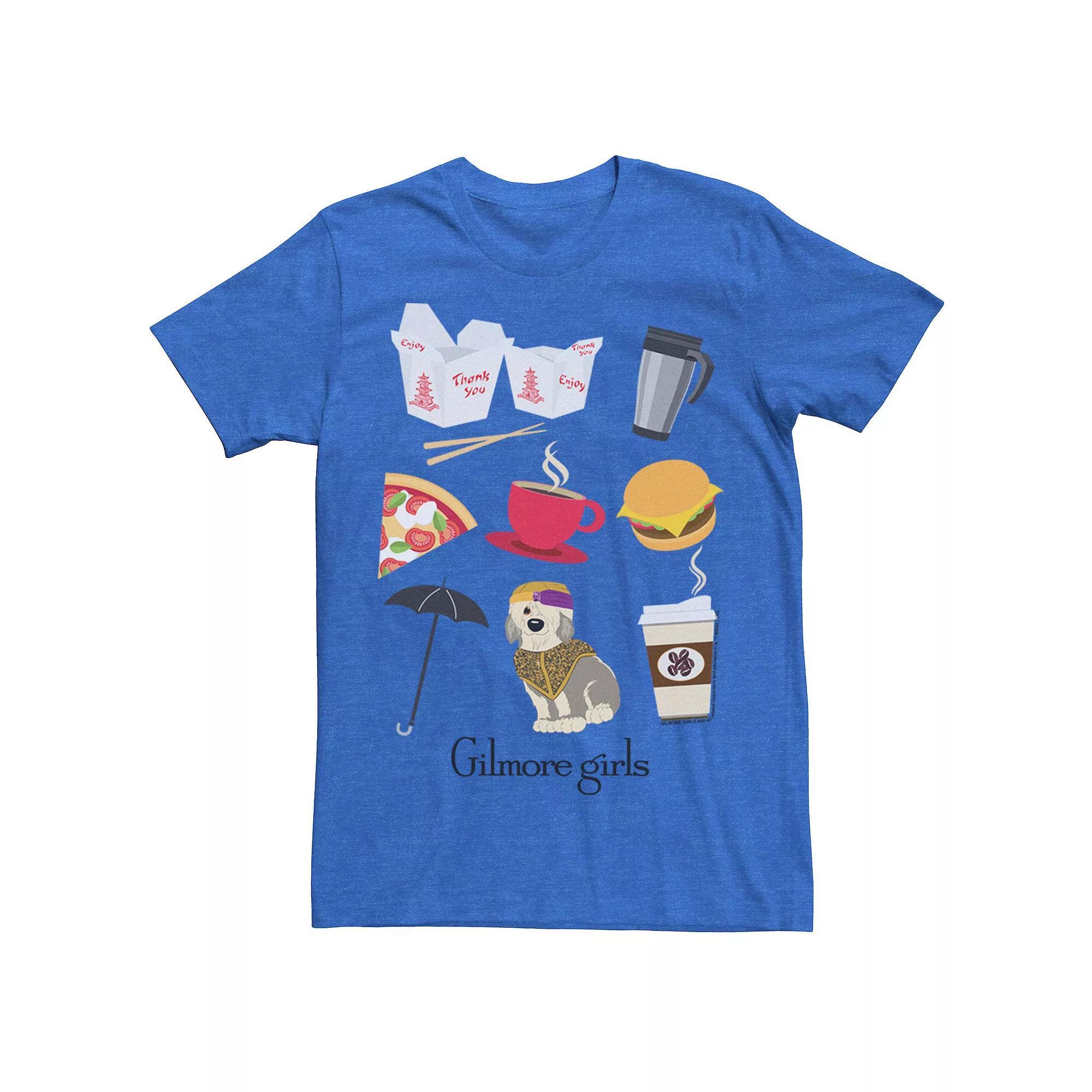 Men's Gilmore Girls Icons Tee, Size: 3XL, Royal Grey Product Image