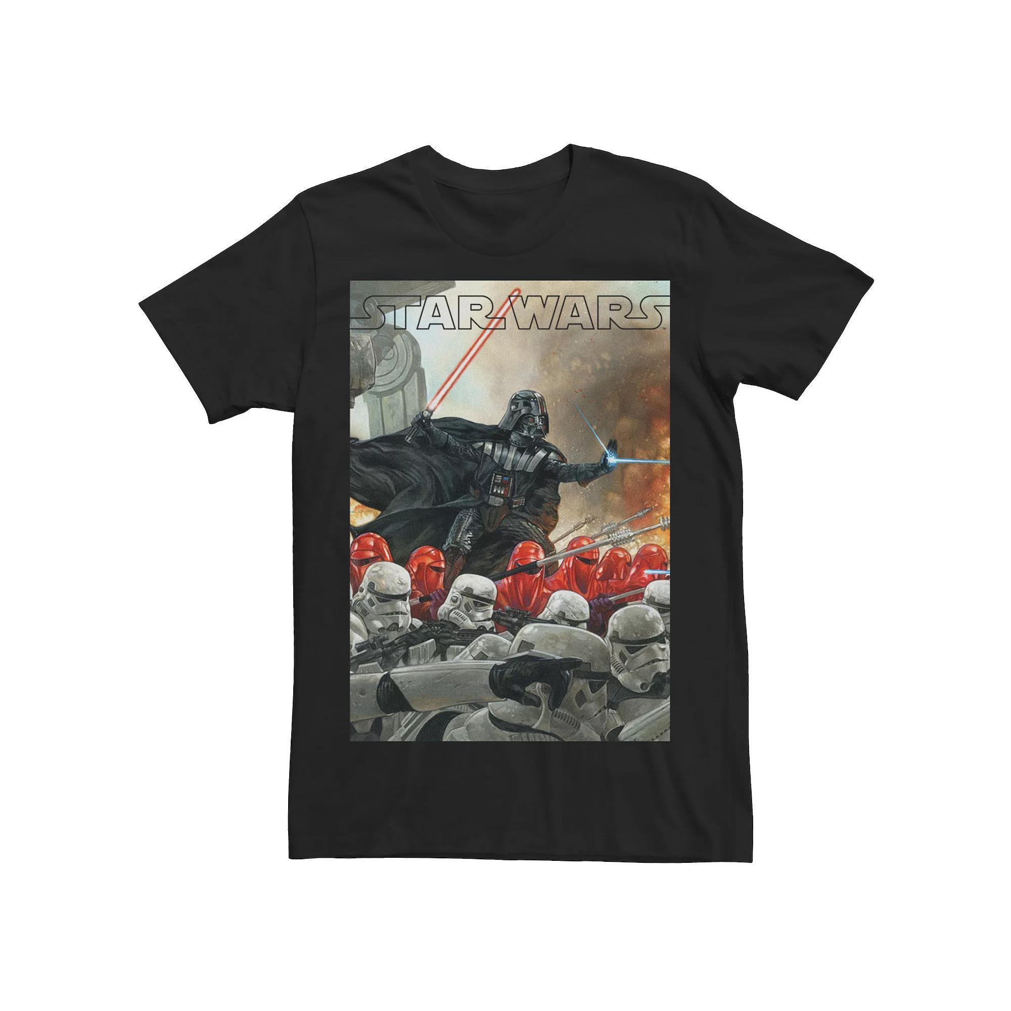 Men's Star Wars Darth Vader In Battle Poster Tee, Size: XXL, Black Product Image