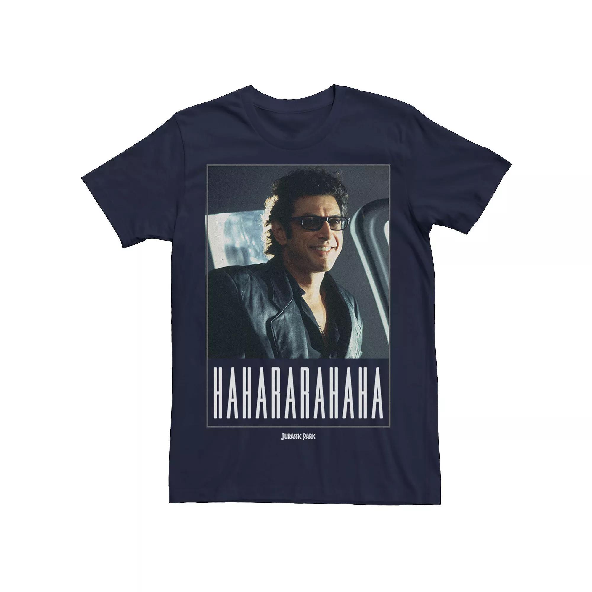 Men's Jurassic Park Ian Malcolm Hahararahaha Tee, Size: Small, Blue Product Image