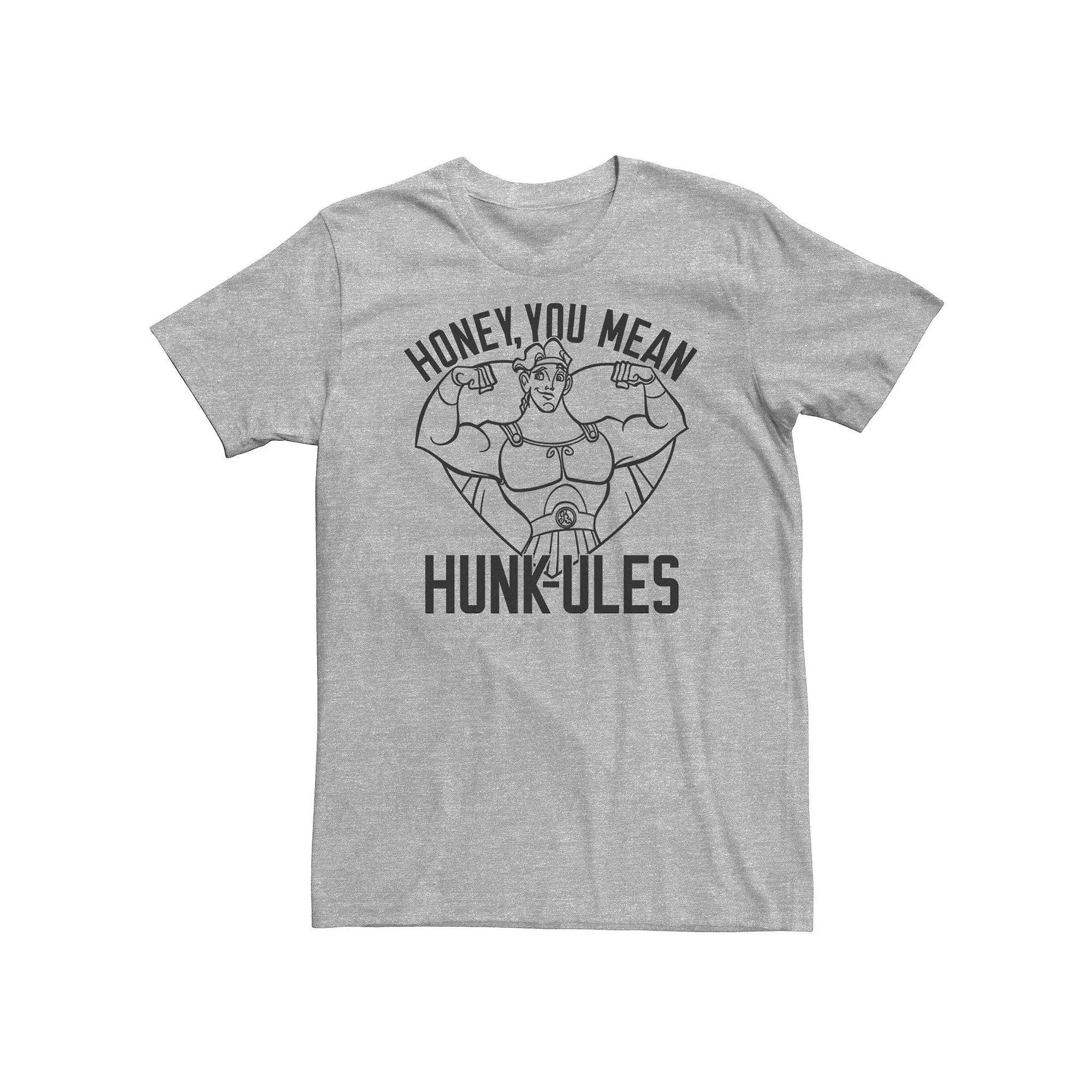 Big & Tall Disney Hercules "Honey You Mean Hunk-ules" Portrait Tee, Men's, Size: 4XLT, Athletic Grey Product Image