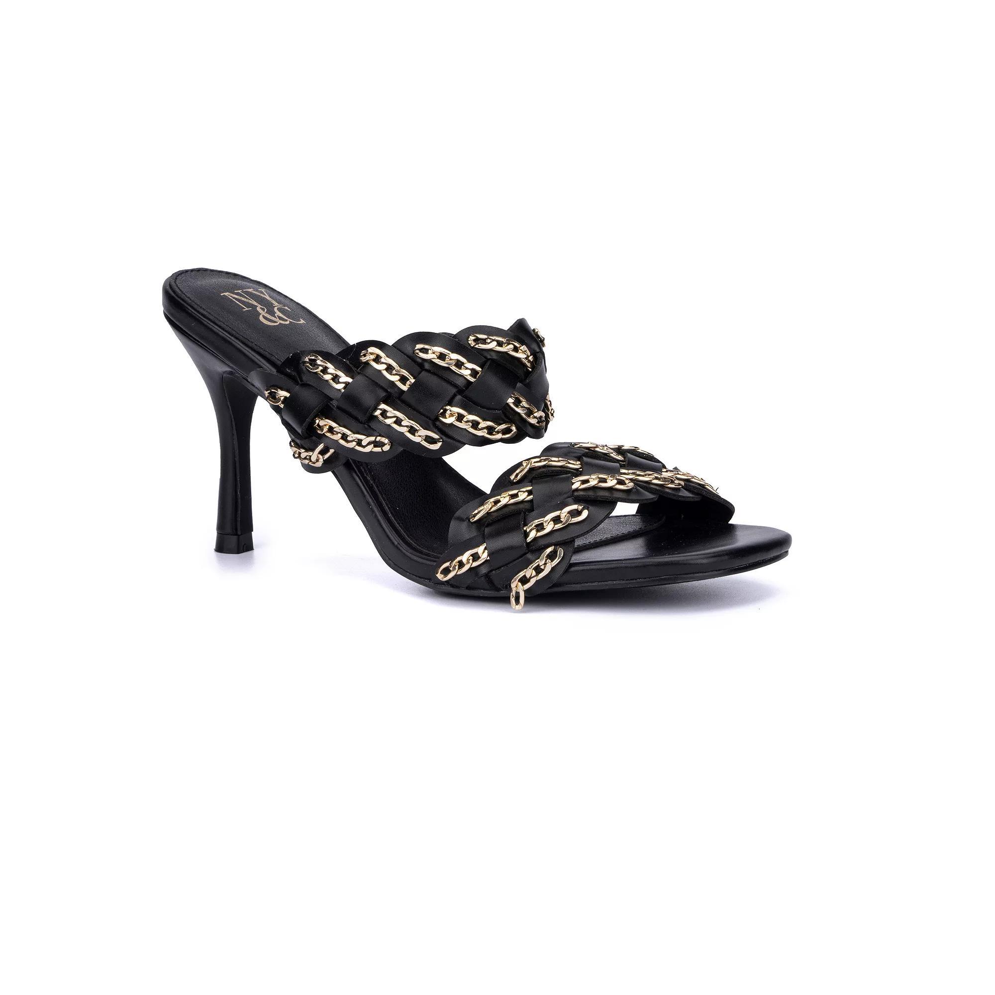 New York & Company Courtney Women's Slide Dress Sandals, Size: 10, Black Product Image