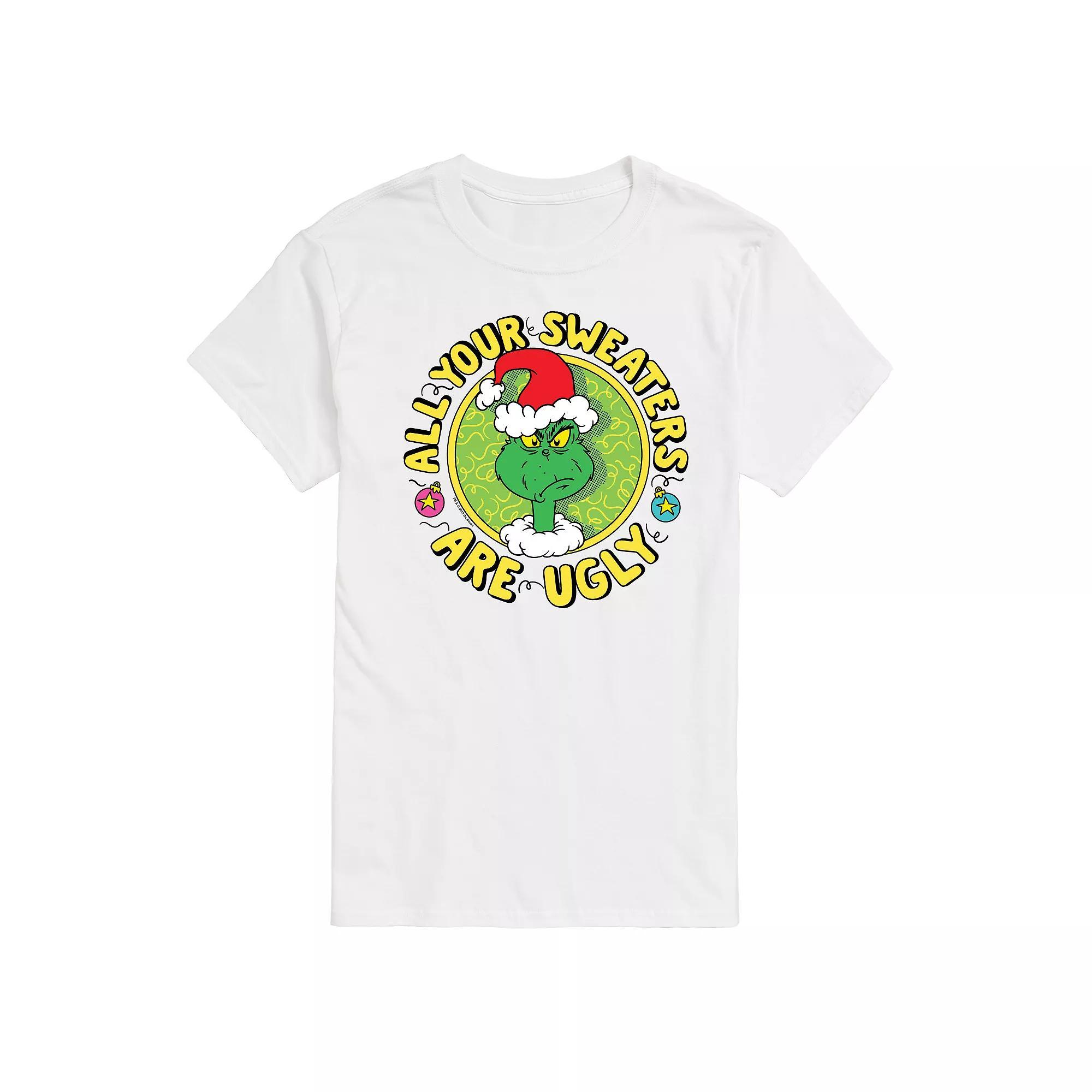 Men's Dr. Seuss The Grinch All Your Sweaters Are Ugly Graphic Tee, Size: XXL, Black Product Image