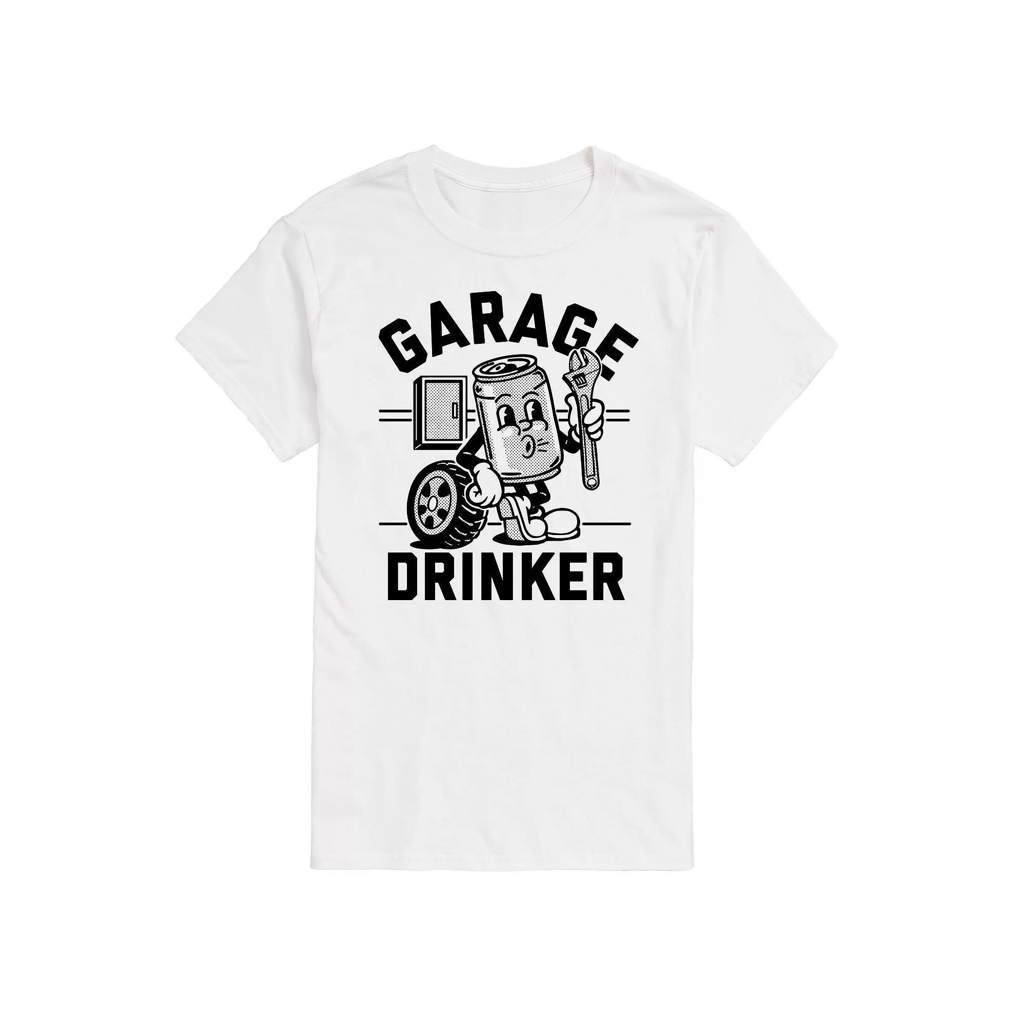 Big & Tall Garage Drinker Tee, Men's, Size: XXL Tall, Gray Product Image
