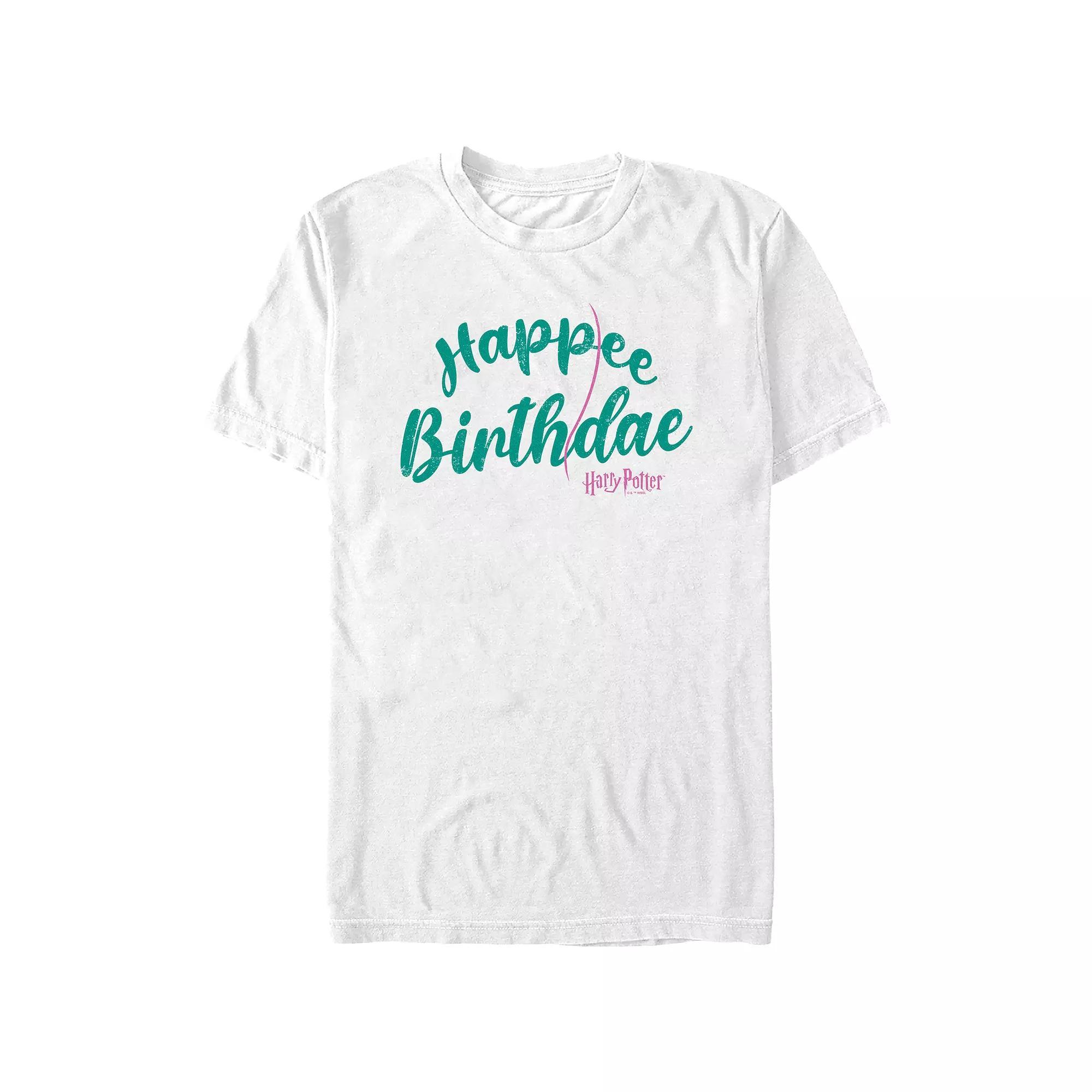 Men's Harry Potter Happee Birthdae Graphic Tee, Size: XXL, White Product Image