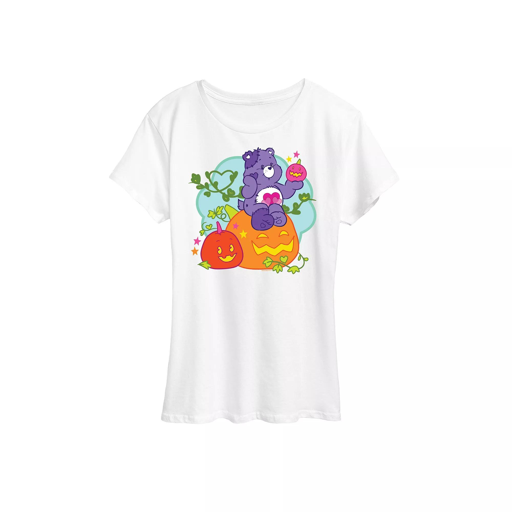 Womens Care Bears Halloween Pumpkin Graphic Tee, Girls Blue Product Image