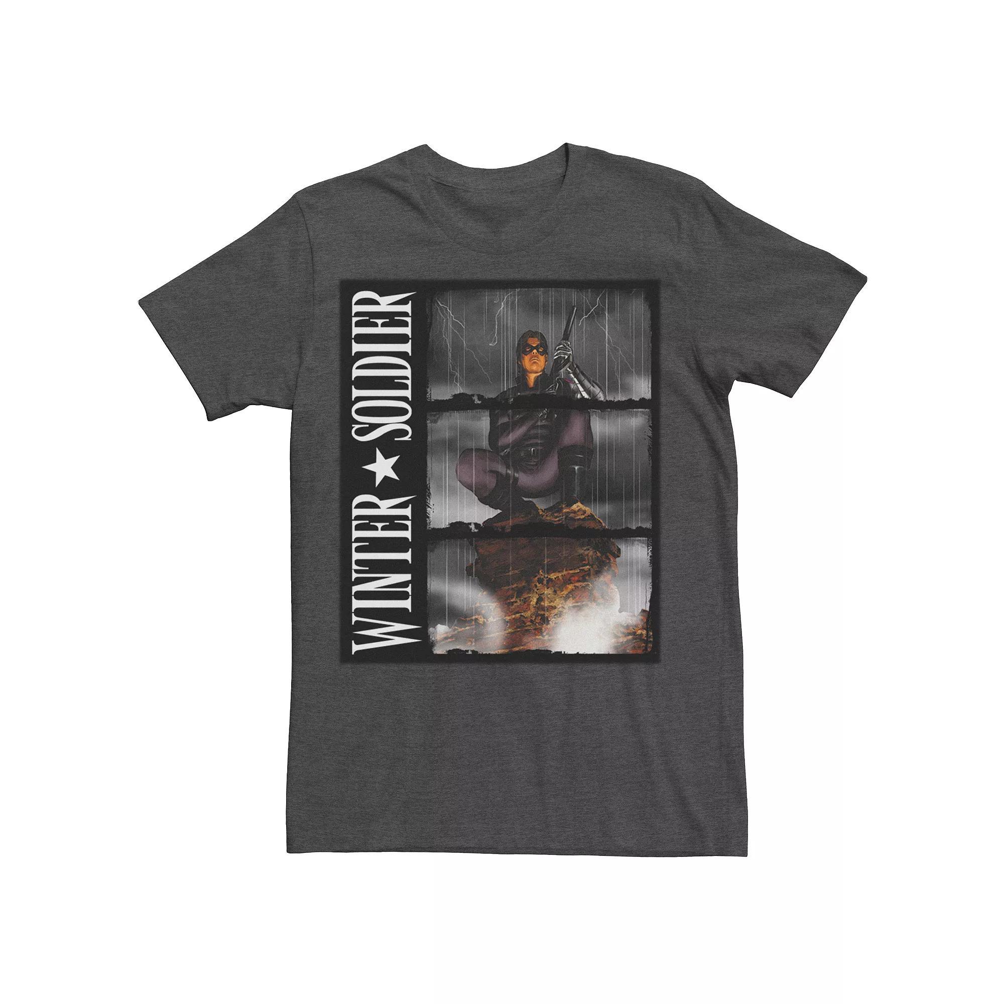 Men's Marvel Winter Solider Tee, Size: XL, Grey Heather Product Image