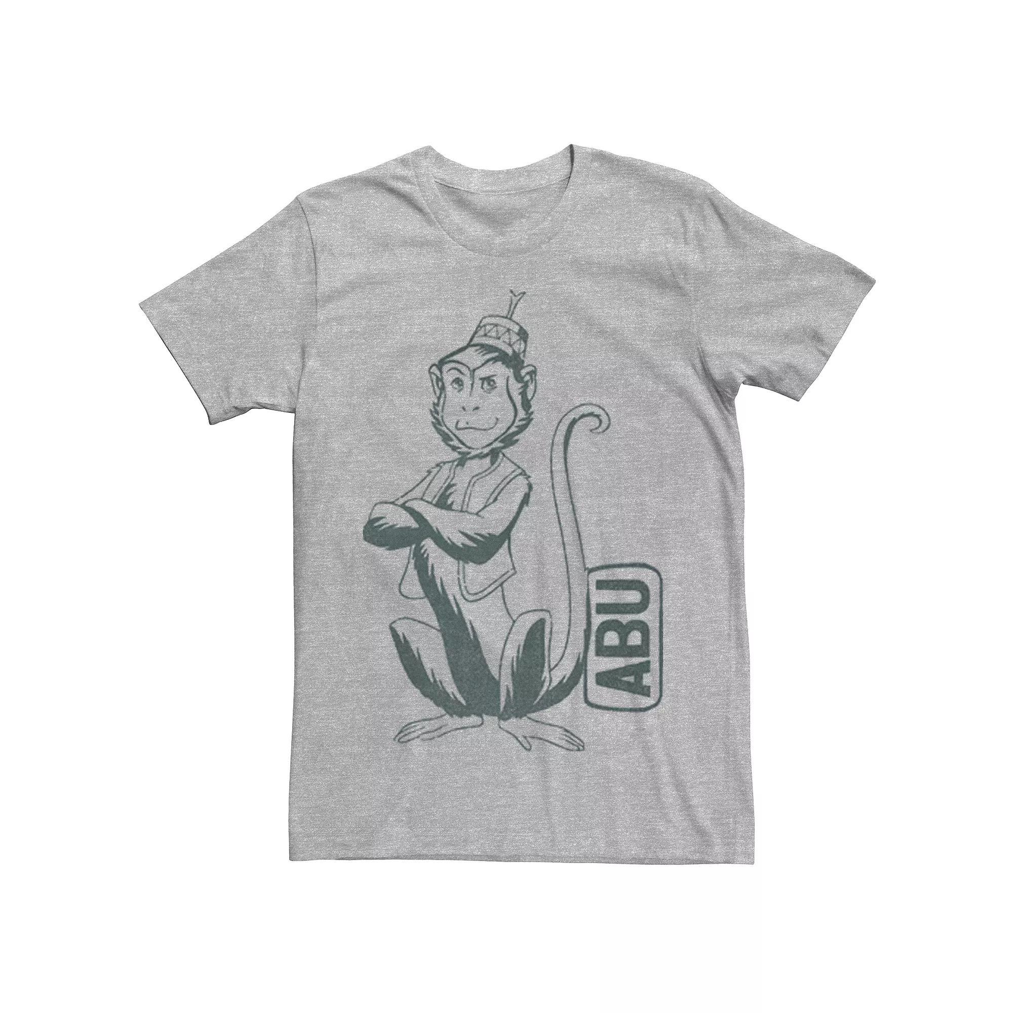 Disney's Aladdin Men's Abu Graphic Tee, Size: Small, Athletic Grey Product Image