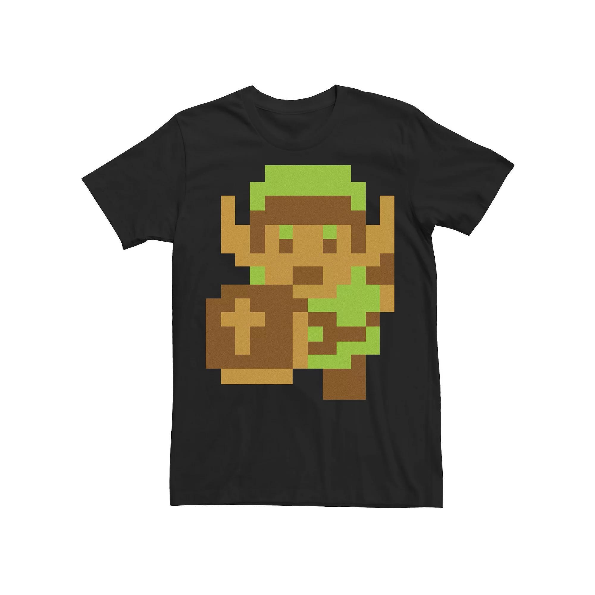 Men's Nintendo Legend of Zelda Pixelated Link Portrait Tee, Size: 3XL, Blue Product Image
