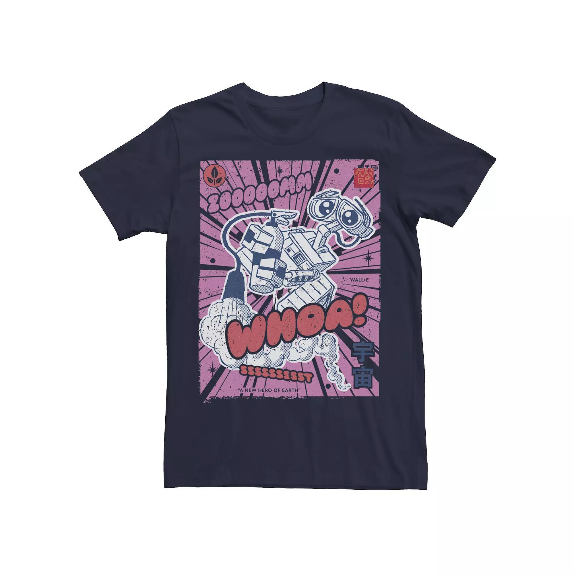 Disney / Pixar's WALL-E Men's Kanji Poster Tee, Size: Medium, Blue Product Image