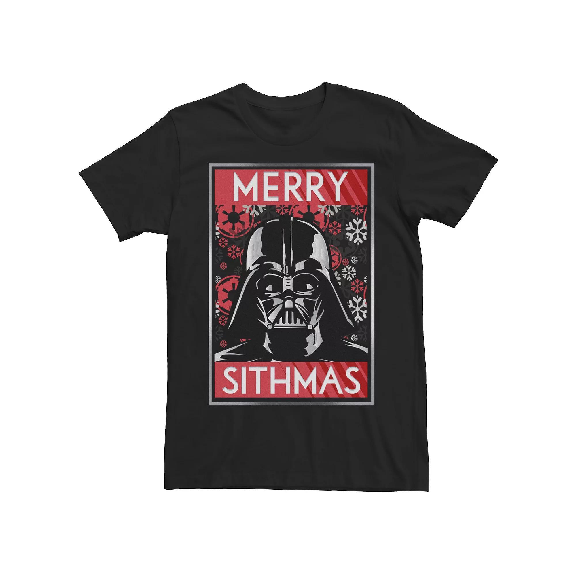 Men's Star Wars Darth Vader Merry Sithmas Poster Tee, Size: 3XL, Black Product Image
