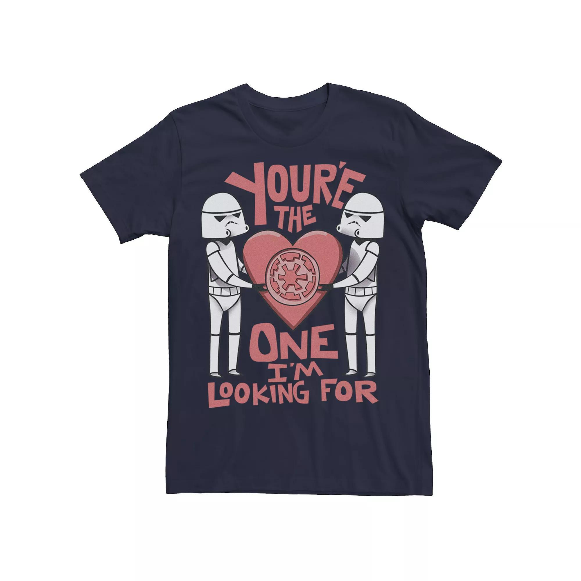 Men's Star Wars Valentines The One I'm Looking For Graphic Tee, Size: Large, Blue Product Image