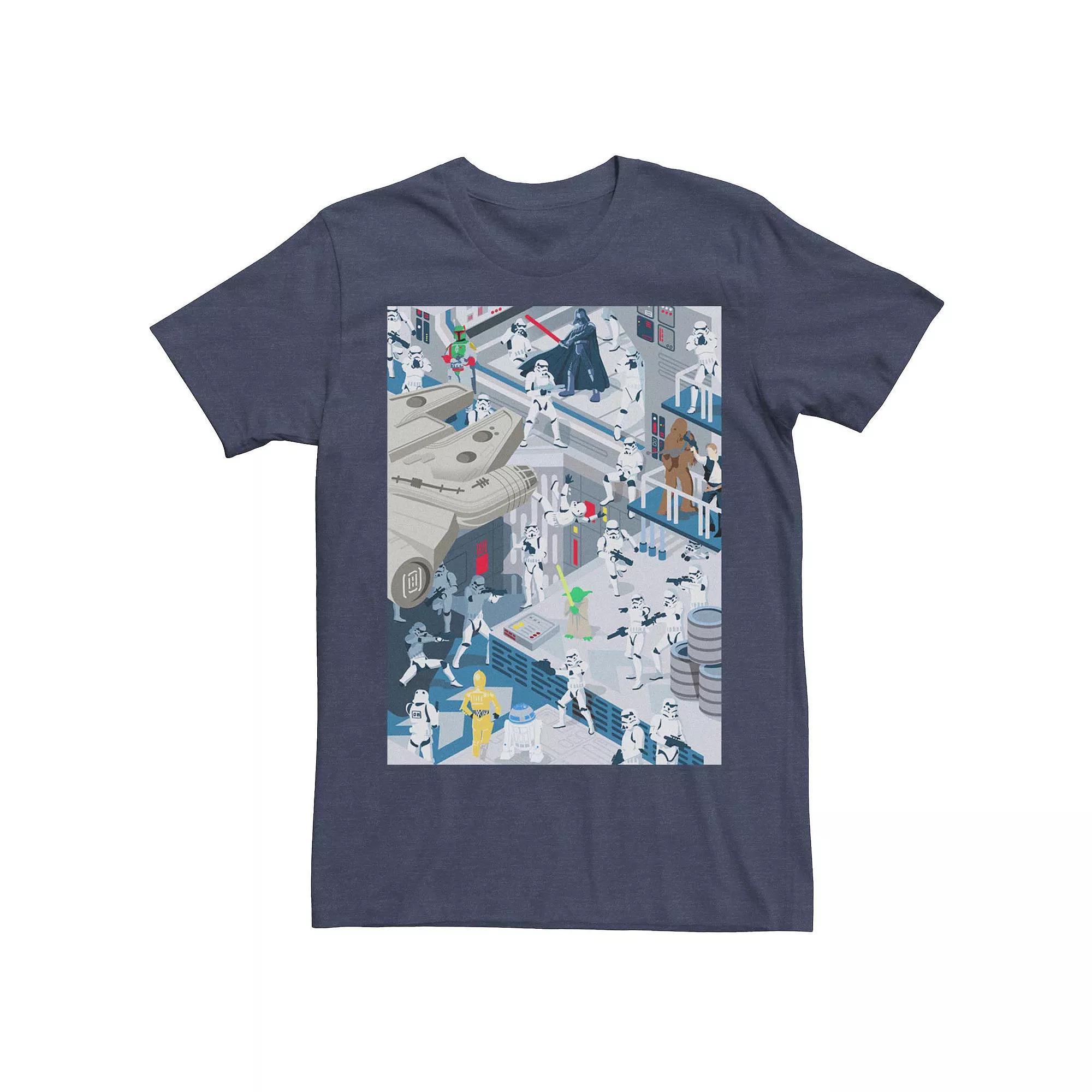 Big & Tall Disney / Pixar Toy Story Buzz and Aliens On The Moon Photo Tee, Men's, Size: 3XL Tall, Grey Heather Product Image