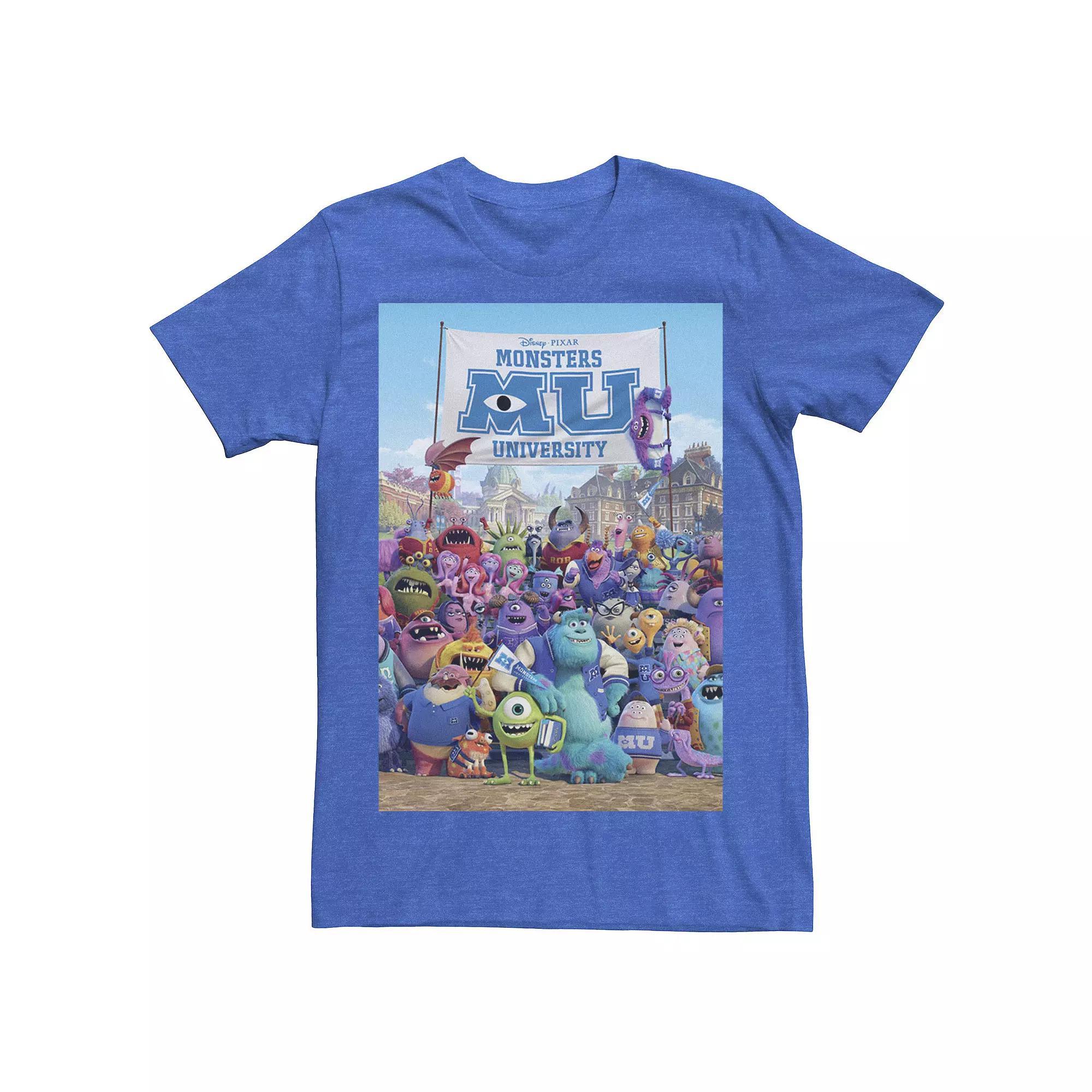 Disney / Pixar's Monsters, Inc. Men's University Class Photo Tee, Size: Large, Royal Grey Product Image