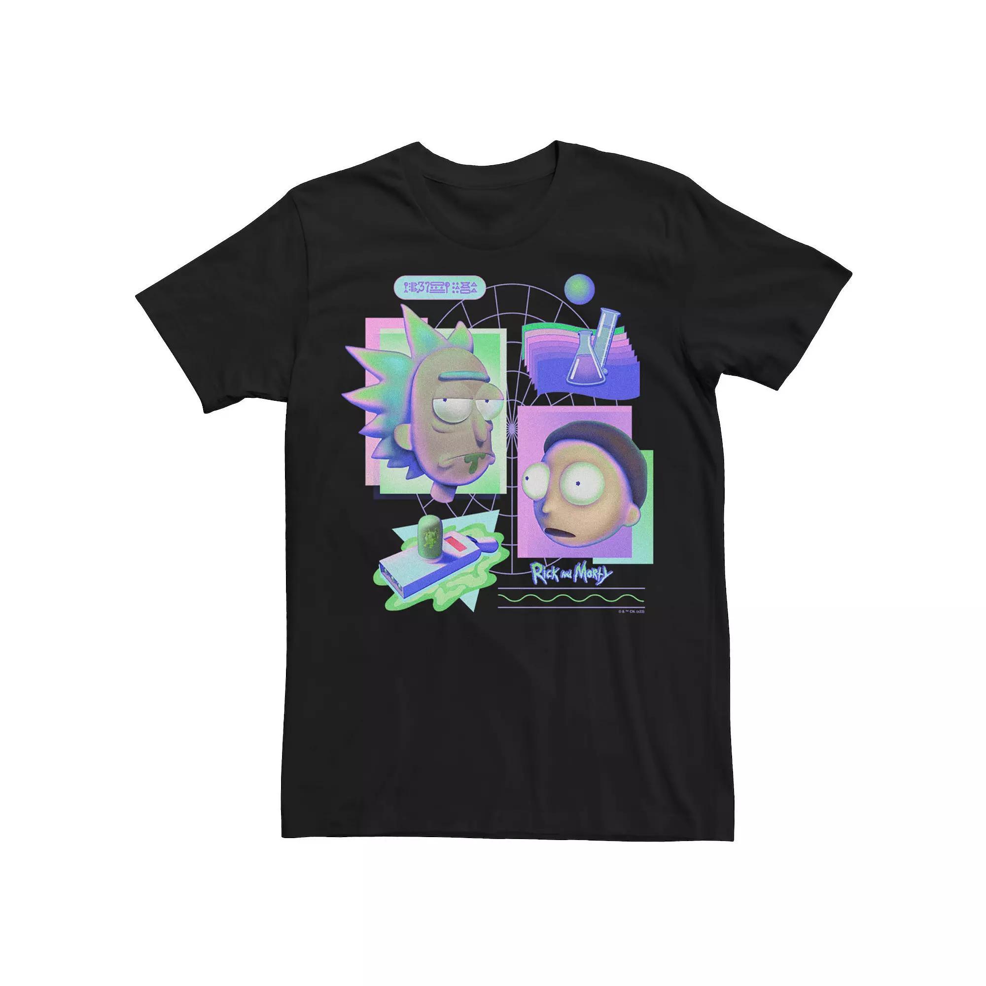 Men's Rick And Morty Scientific Neon Tee, Size: XL, Black Product Image