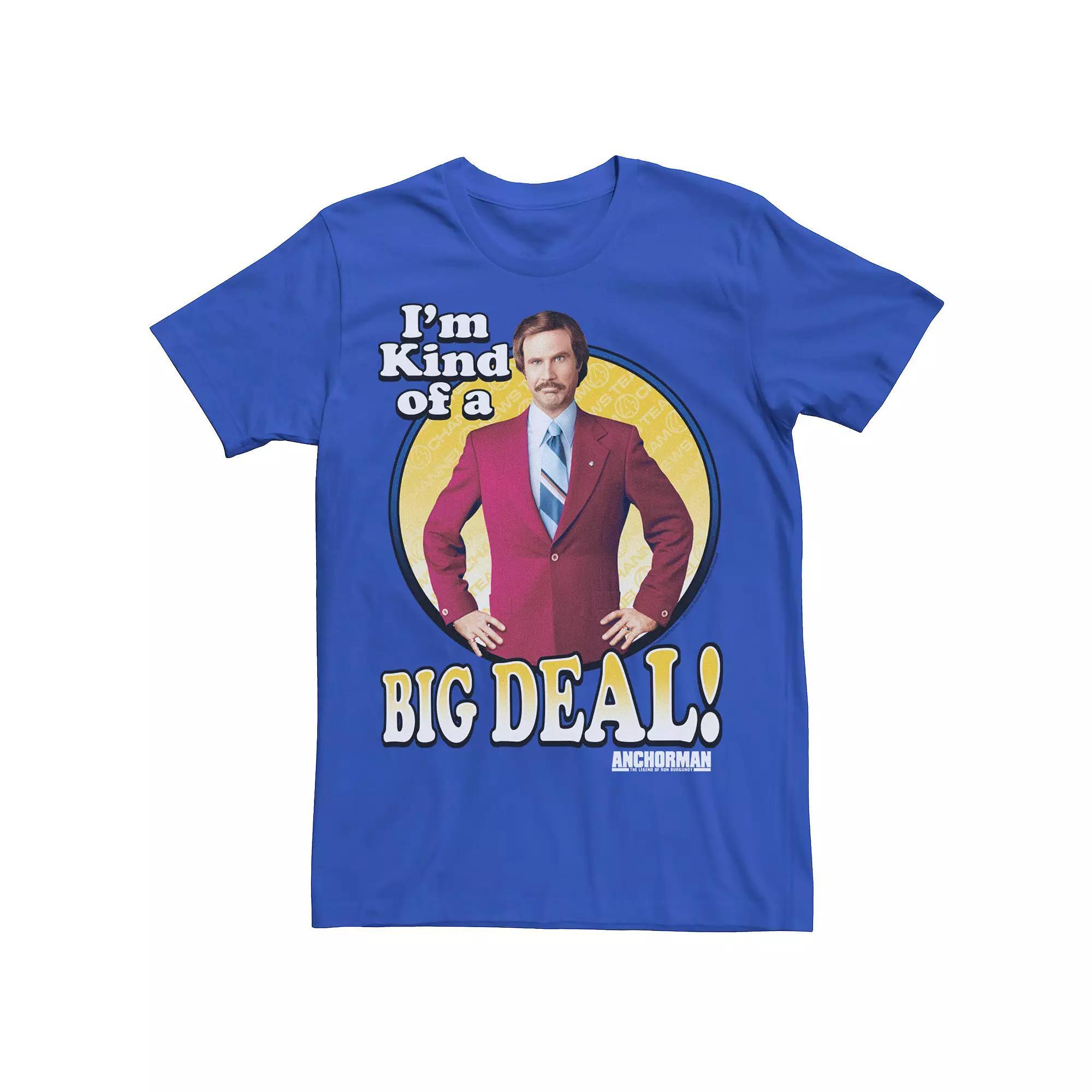 Men's Anchorman Ron Burgundy Kind Of A Big Deal Tee, Size: Medium, Royal Product Image