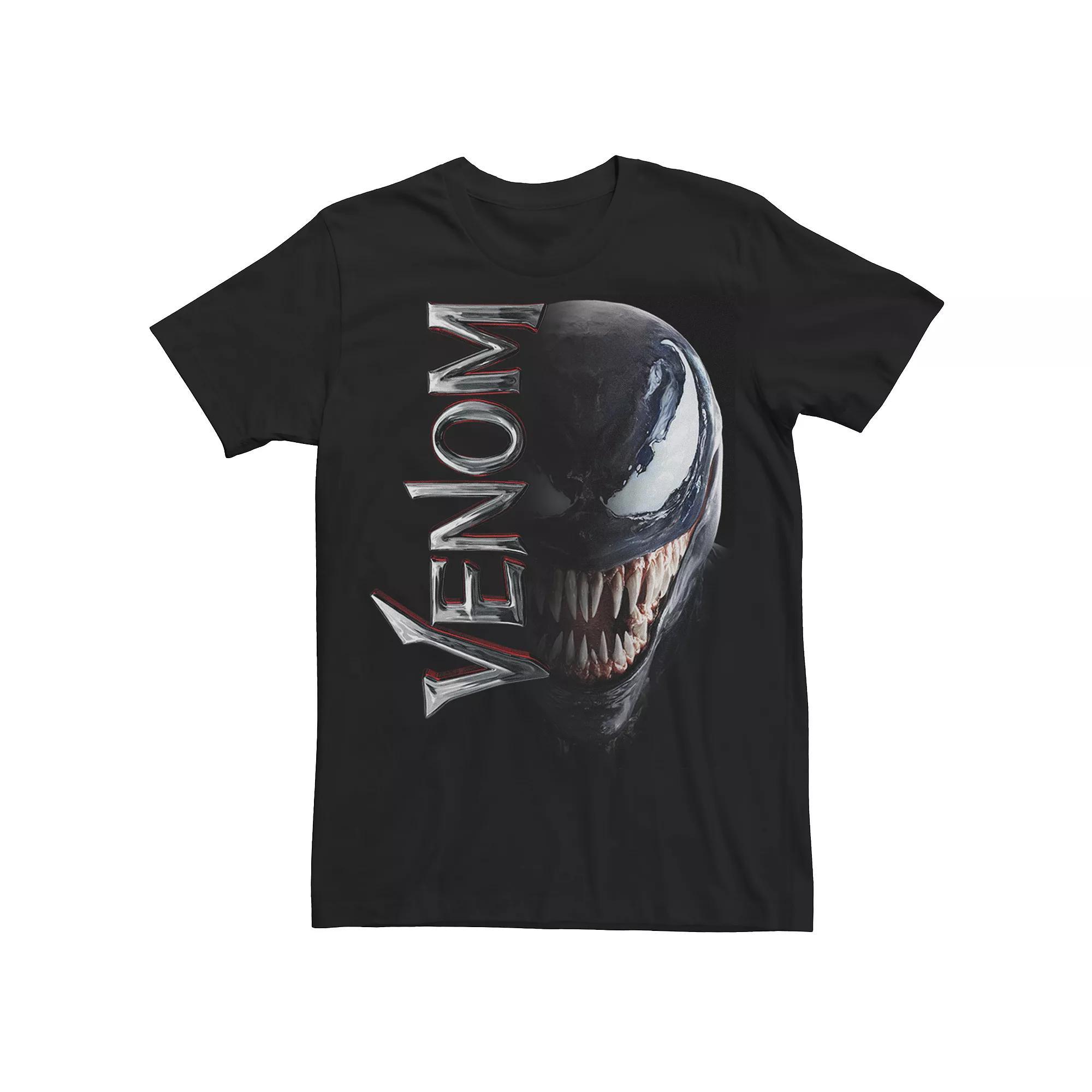 Men's Marvel Venom Split Graphic Tee, Size: Large, Black Product Image
