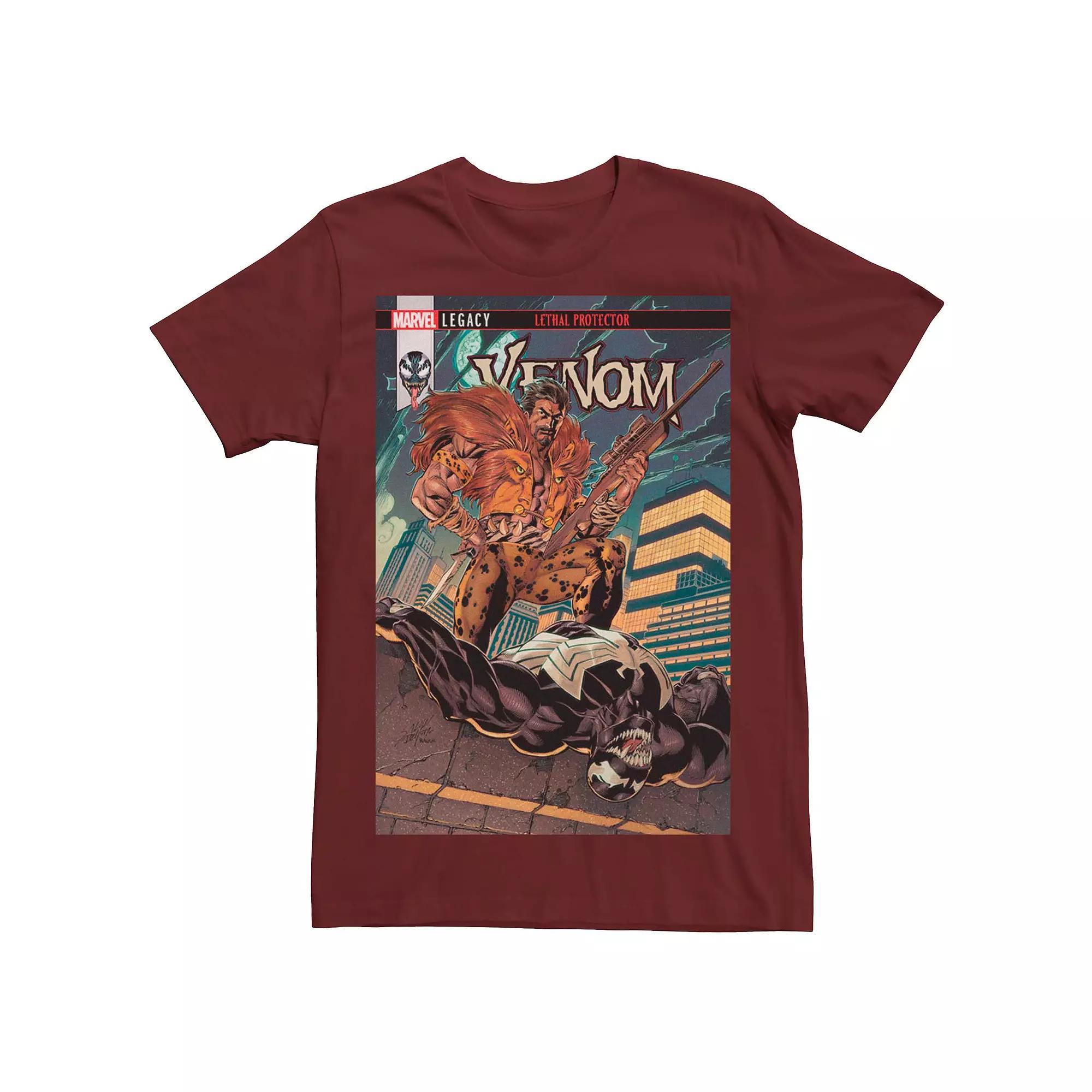 Mens Marvels Venom Hunted Comic Cover Tee Red Product Image