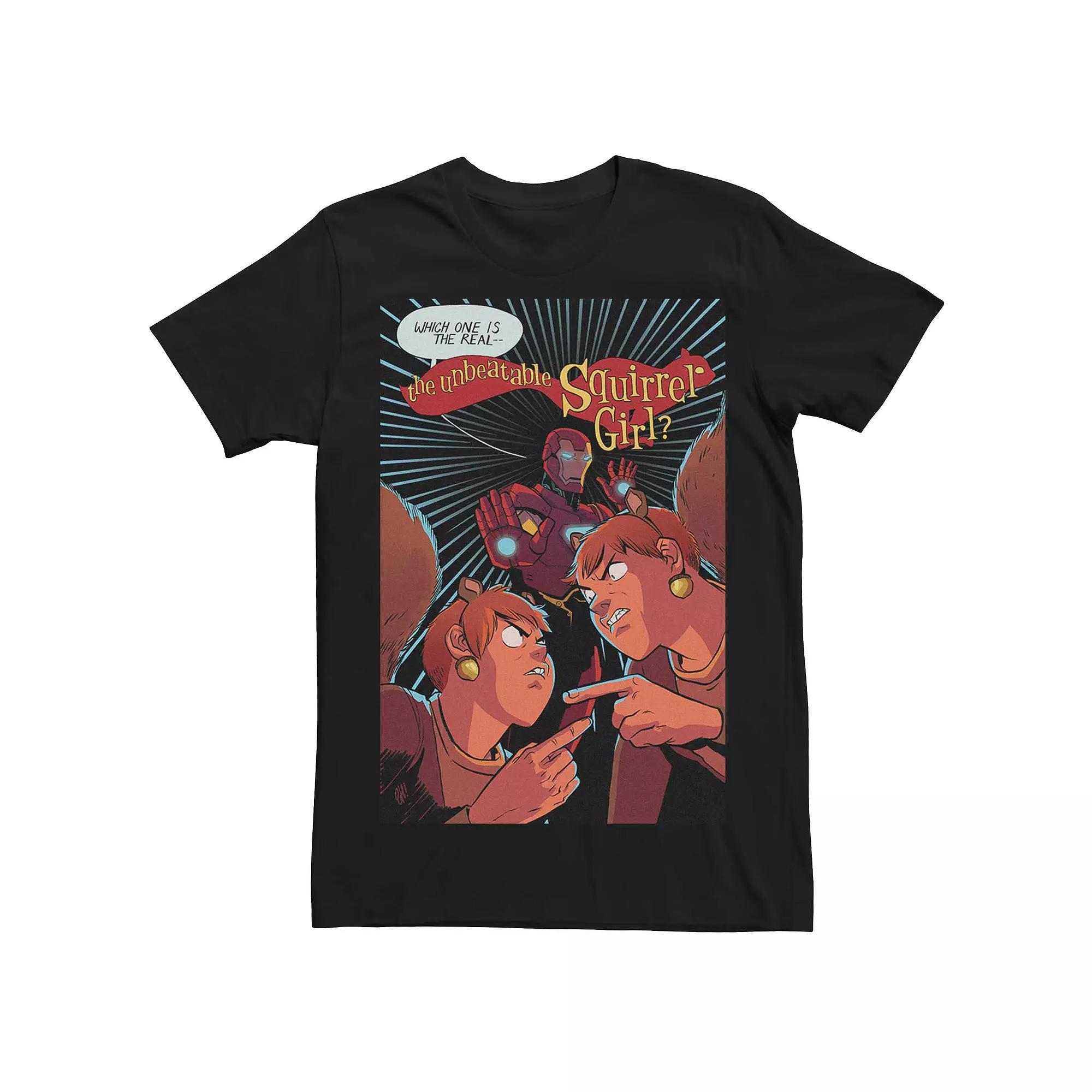 Men's Marvel's Unbeatable Squirrel Iron Man Comic Cover Tee, Size: XXL, Black Product Image