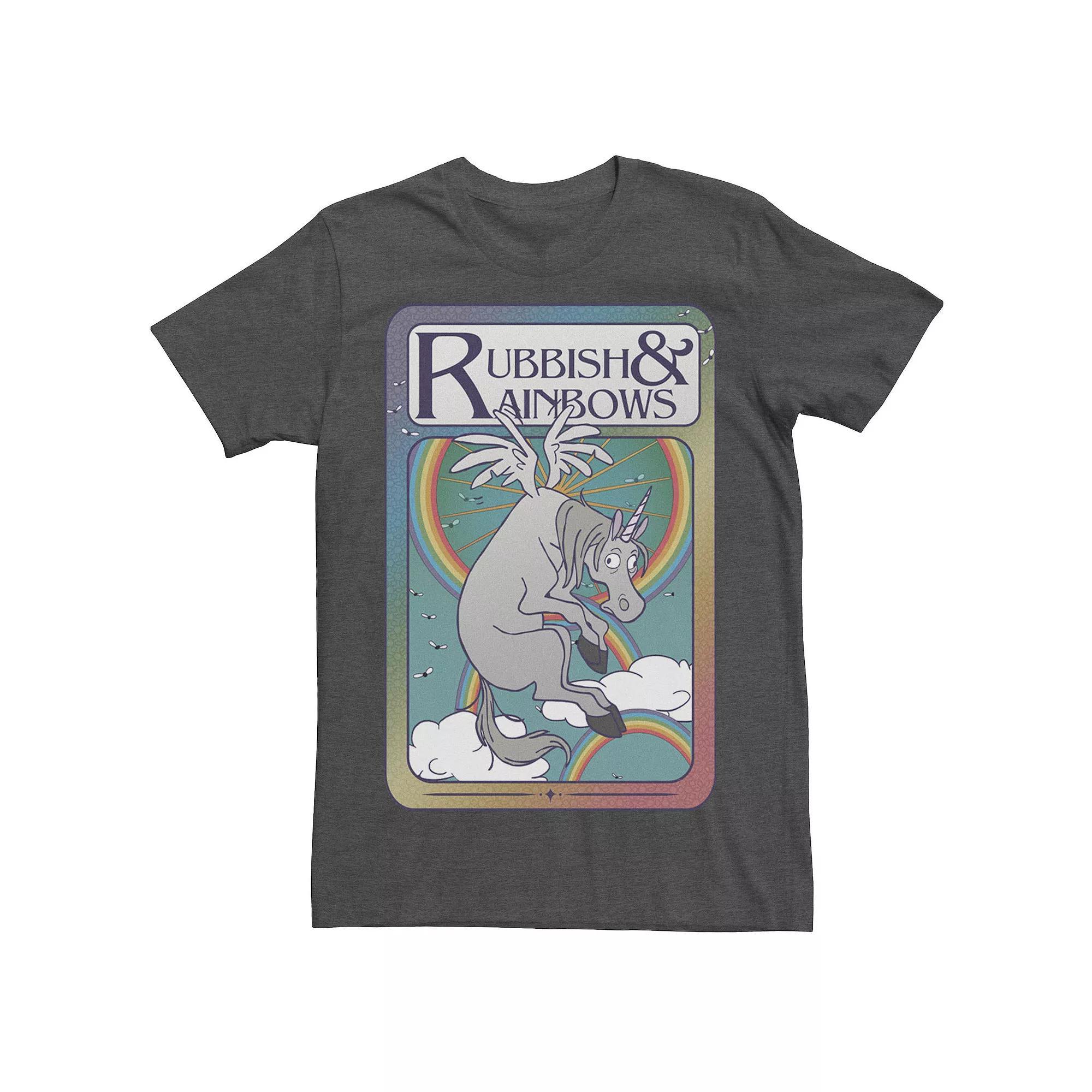 Disney / Pixar's Onward Men's Rubbish & Rainbows Card Tee, Size: Small, Grey Heather Product Image