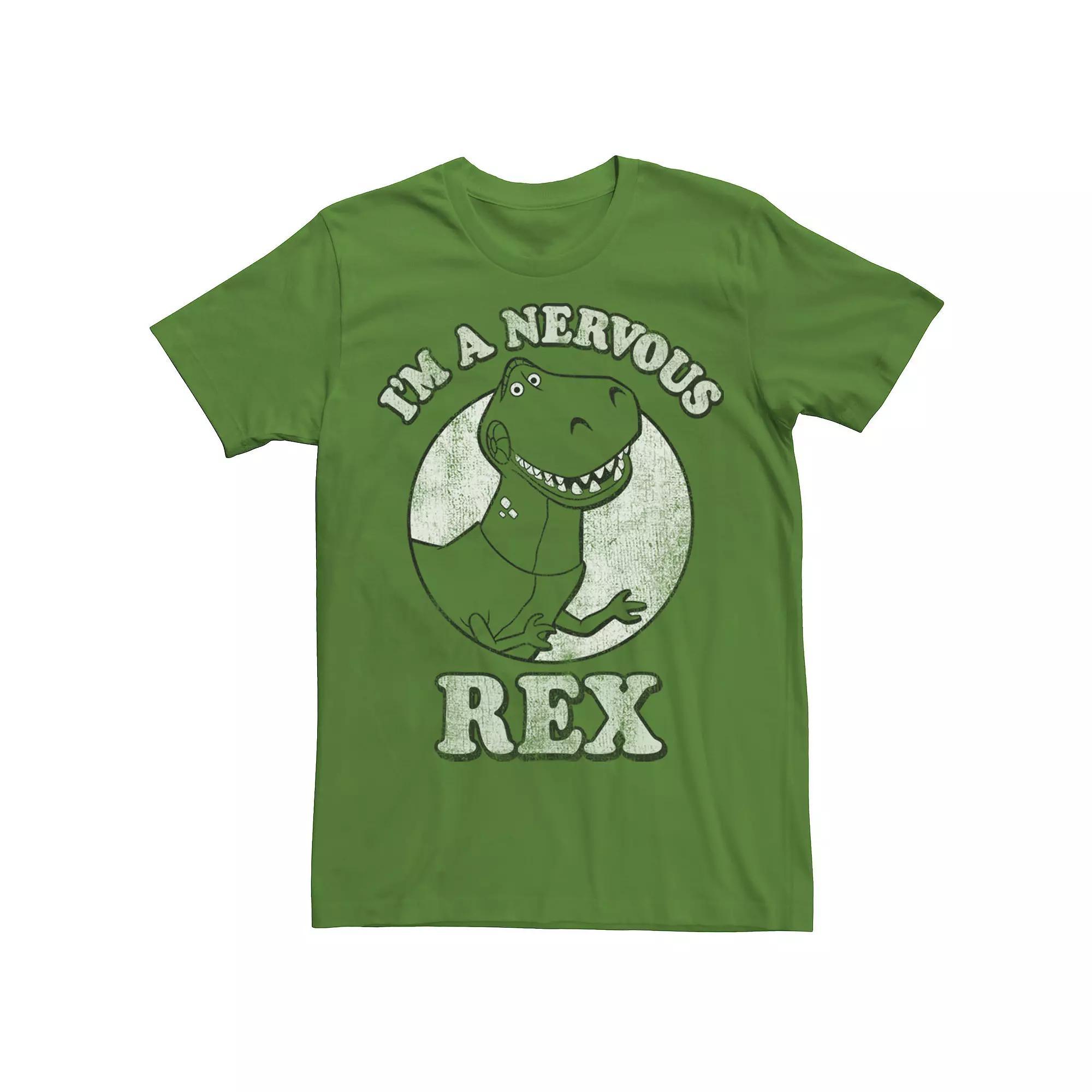 Disney / Pixar's Toy Story Men's I'm A Nervous Rex Dinosaur Tee, Size: XXL, Kelly Product Image