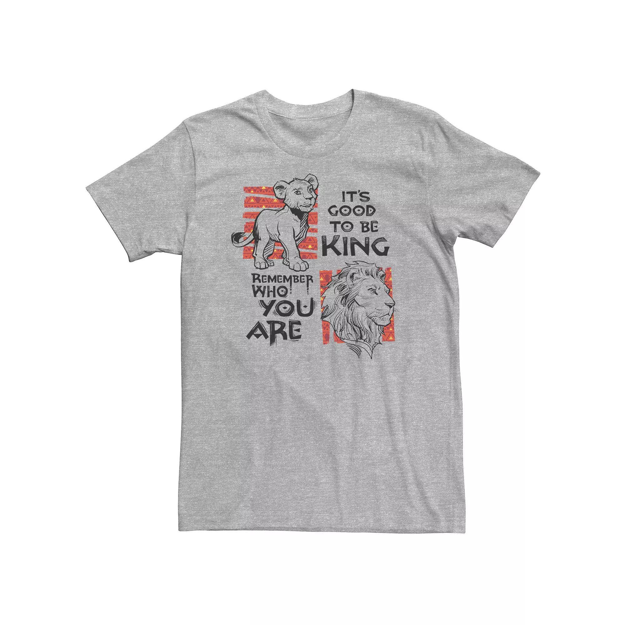 Big & Tall Disney The Lion King Live Action Simba Mufasa Quotes Poster Tee, Men's, Size: 3XL, White Product Image