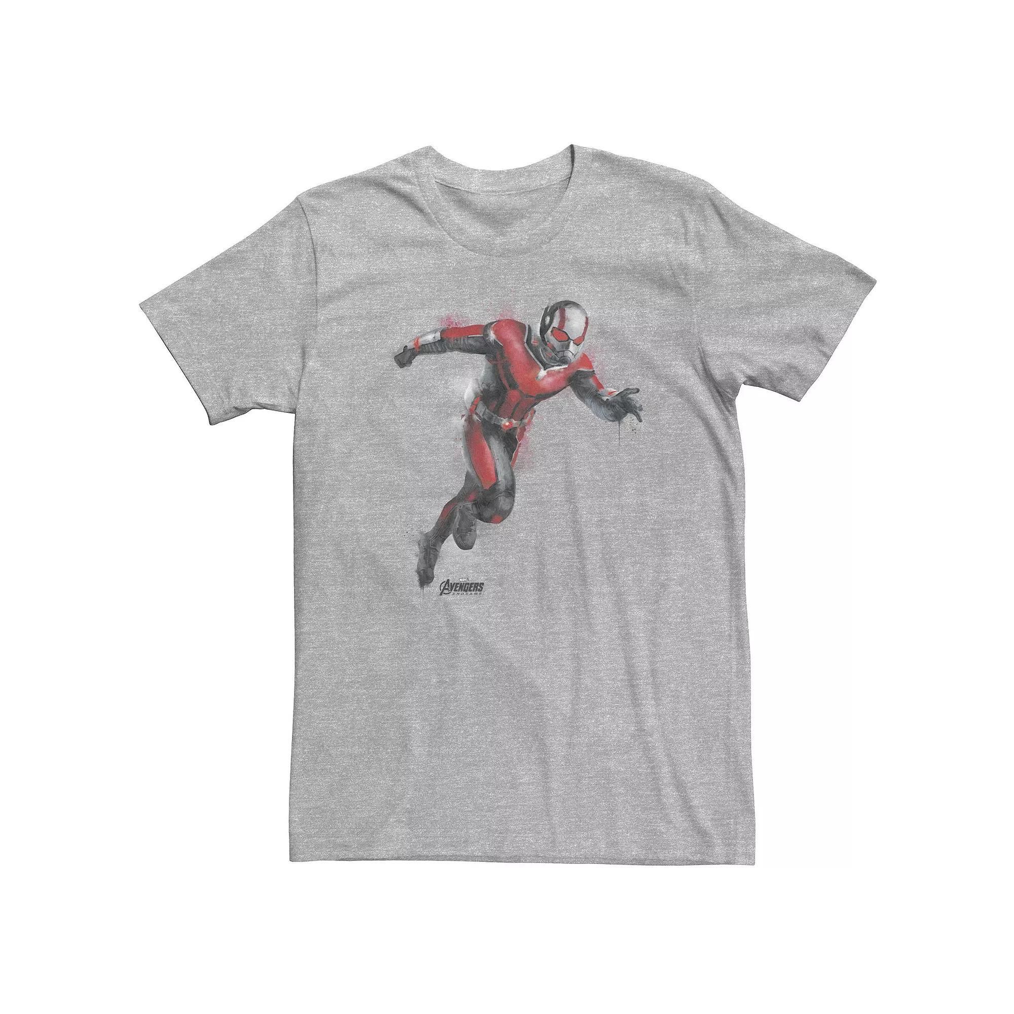 Big & Tall Marvel Avengers Endgame Ant-Man Spray Paint Tee, Men's, Size: 3XL, Athletic Grey Product Image