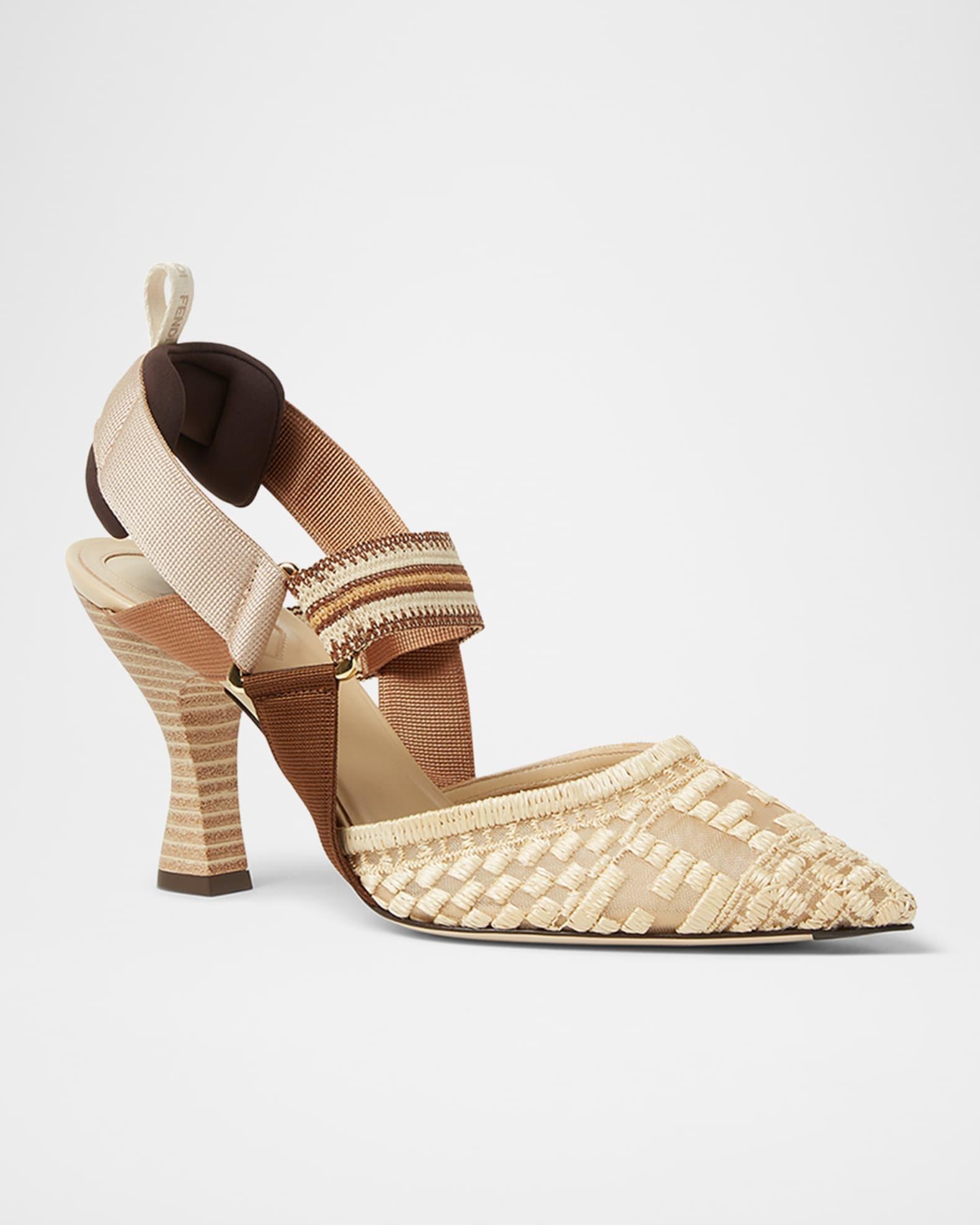 Colibri Raffia FF Sporty Slingback Pumps Product Image