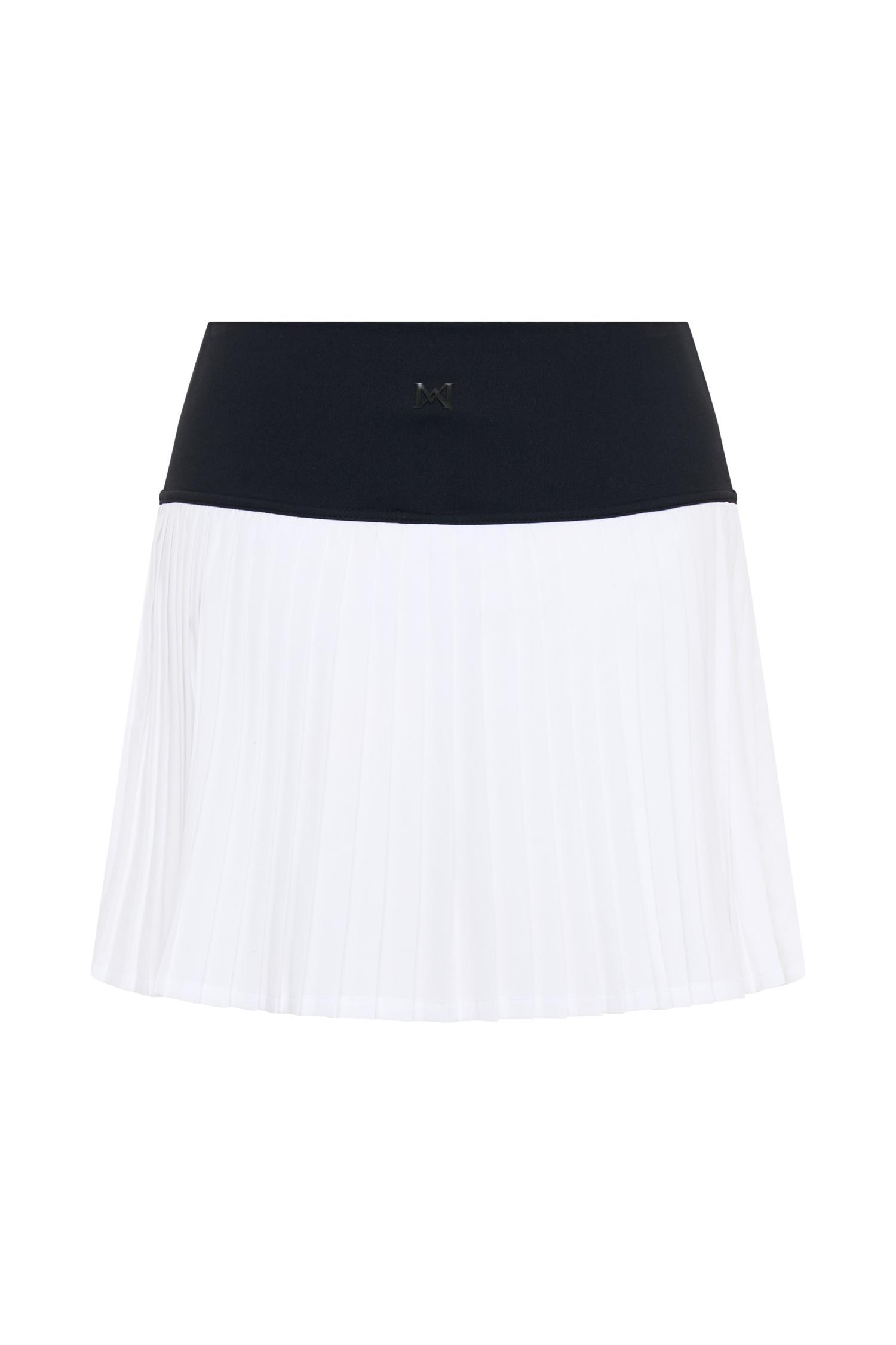 Denver Pleated Active Mini Skirt - Black/White Product Image