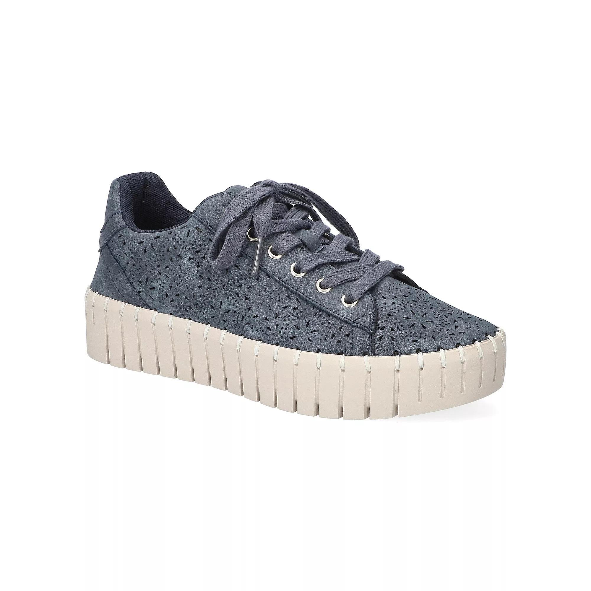 Easy Street Retta Women's Comfort Platform Sneakers, Size: 9, Blue Product Image