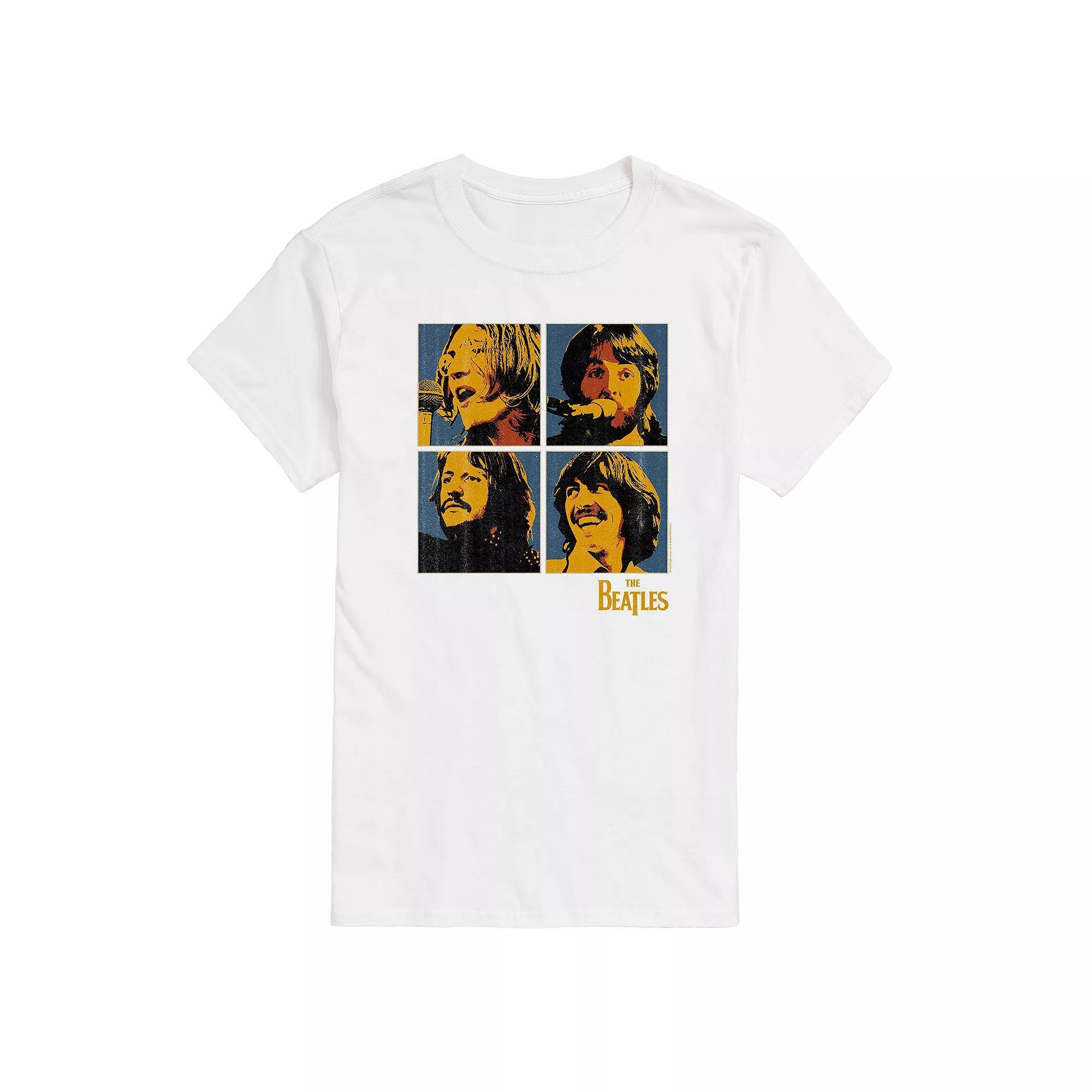 Big & Tall The Beatles Group Blocks Tee, Mens Product Image