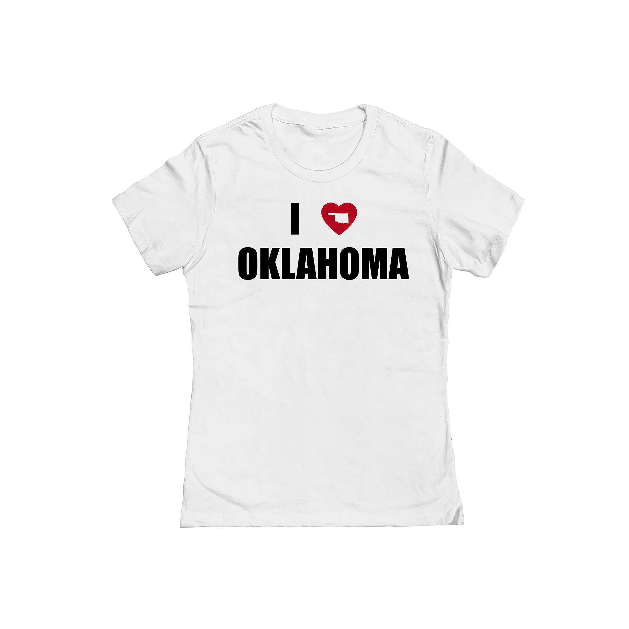 Junior's I Heart Oklahoma Graphic Tee, Women's, Size: XXL, Black Product Image