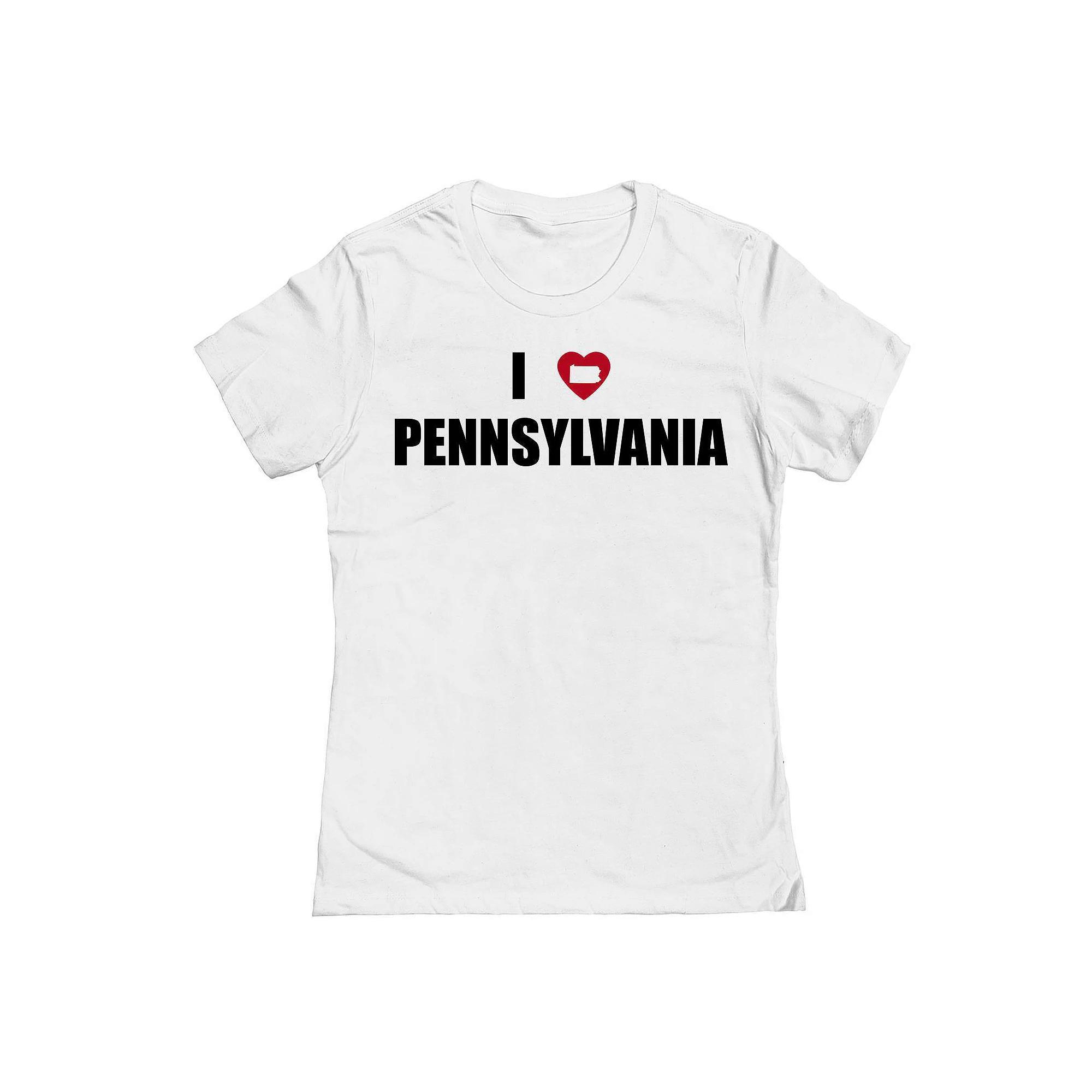 Junior's I Heart Pennsylvania Graphic Tee, Women's, Size: XXL, White Product Image
