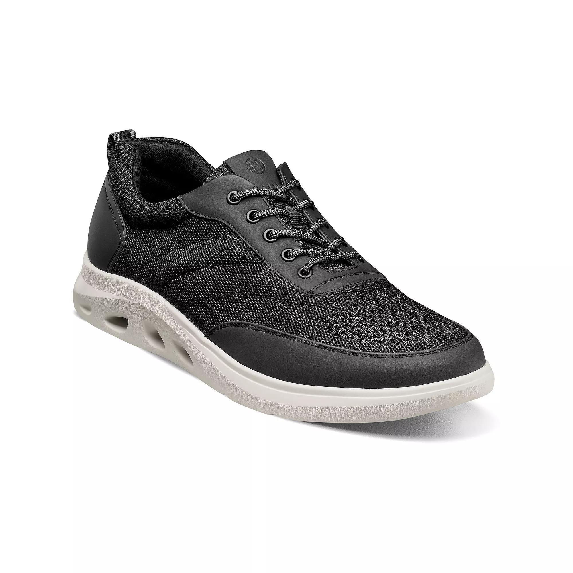 Nunn Bush® Ponte Men's Knit Moc Toe Sneakers, Size: 8 Wide, Black Product Image