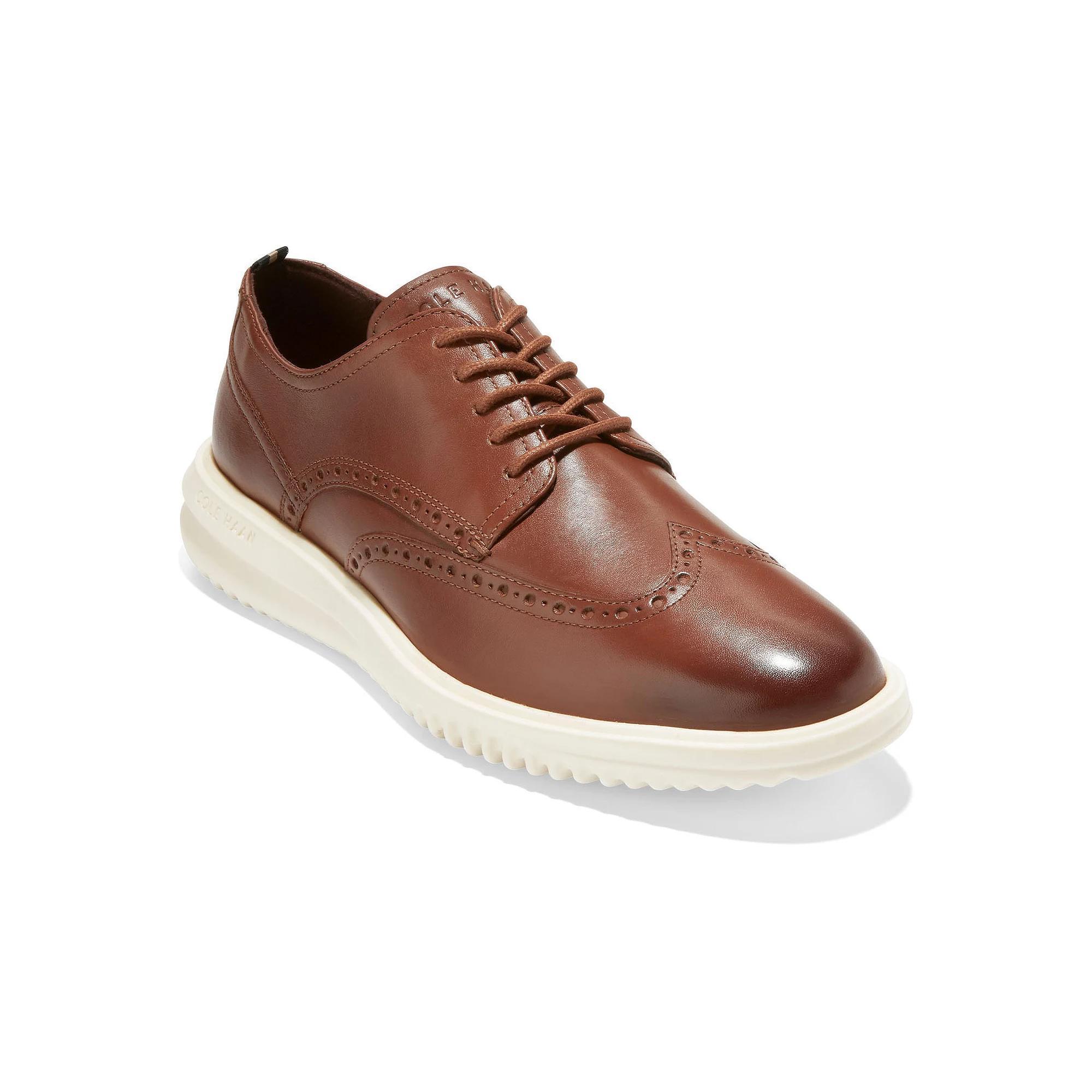 Cole Haan Grand+ Wingtip Men's Leather Oxford Shoes, Size: 10 Wide, British  Ivory Product Image